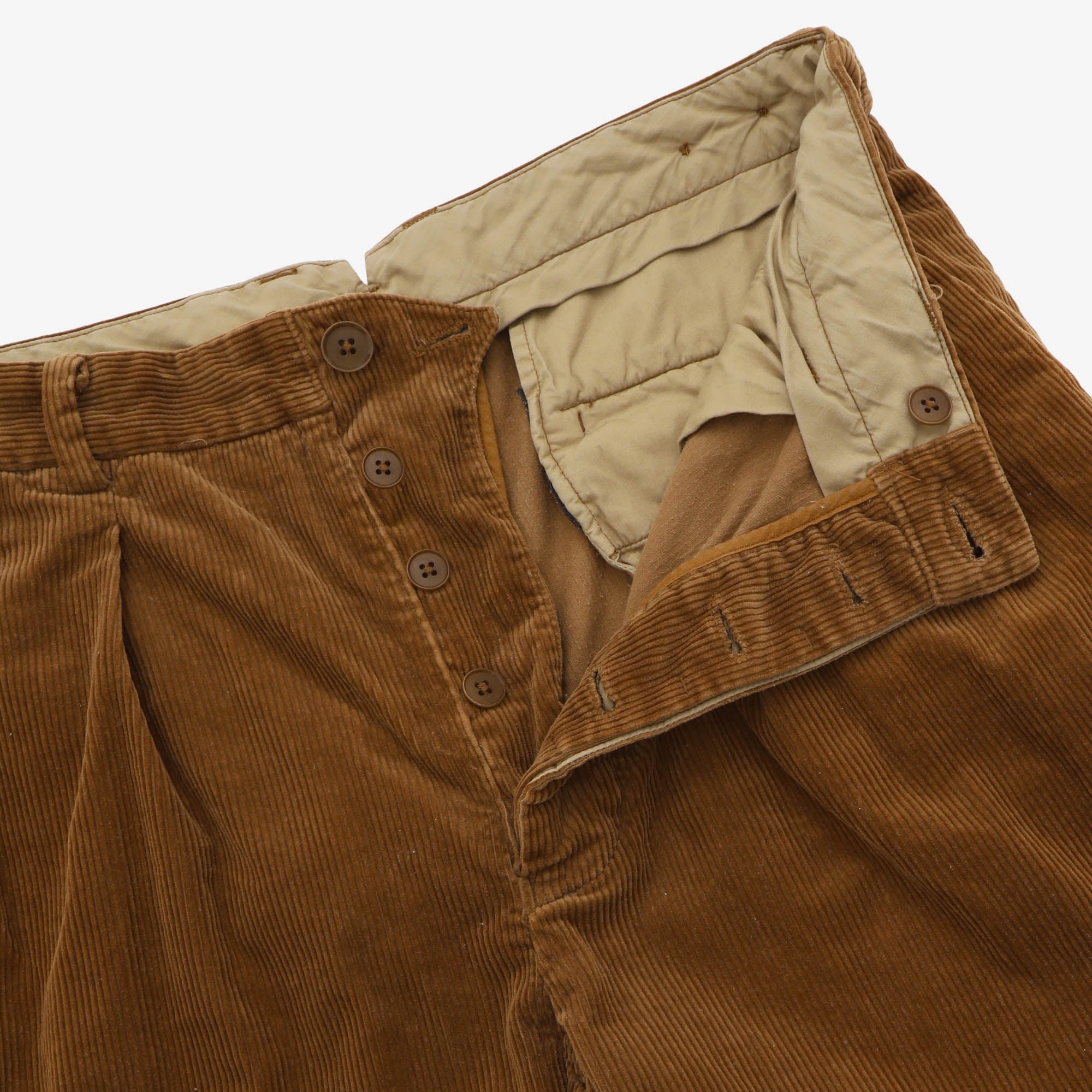 Corduroy Pleated Trousers (32W X 27L)