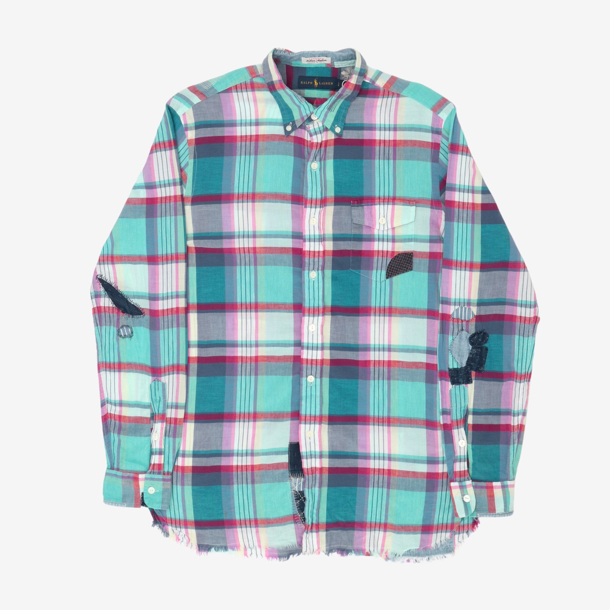 Patchwork Madras Check BD Shirt