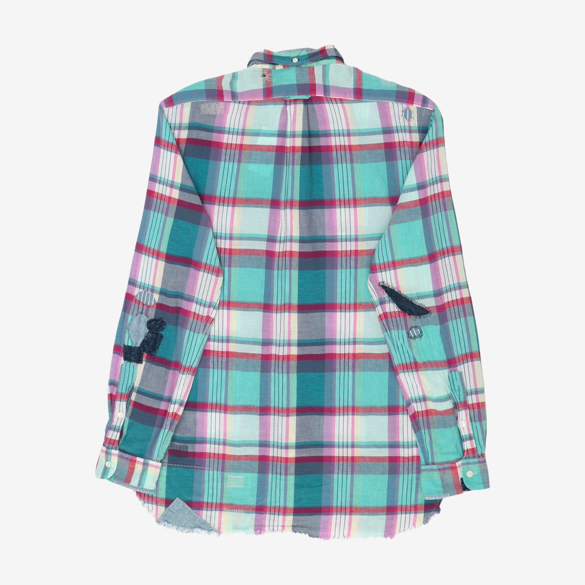 Patchwork Madras Check BD Shirt