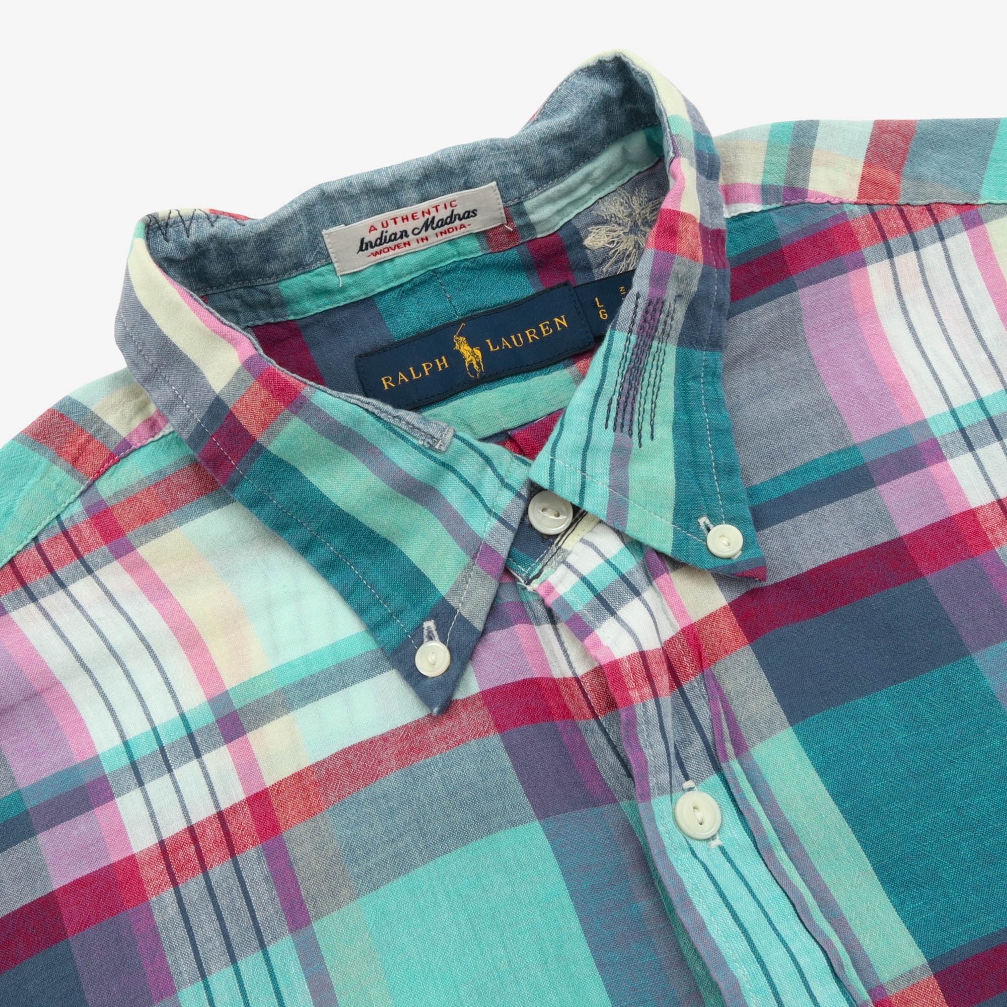 Patchwork Madras Check BD Shirt