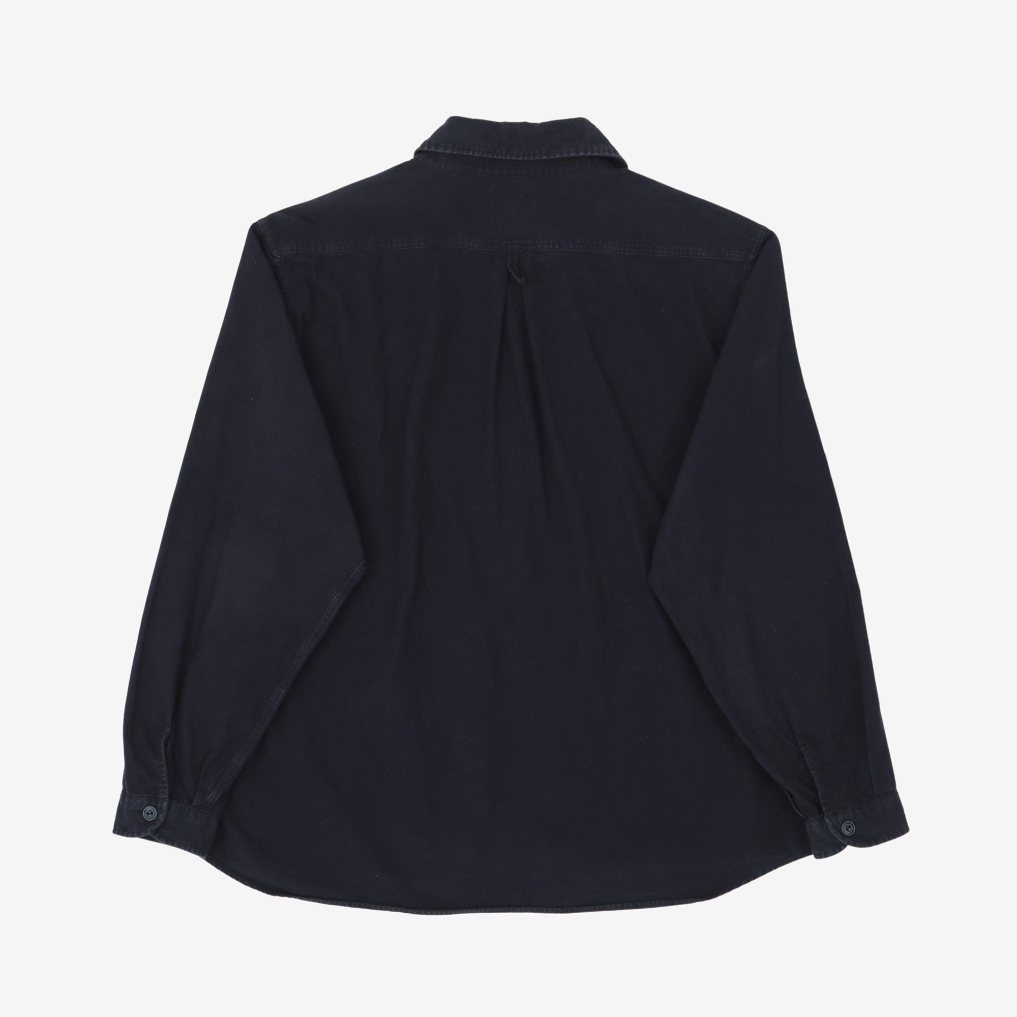 Shawl Collar Half Button Shirt