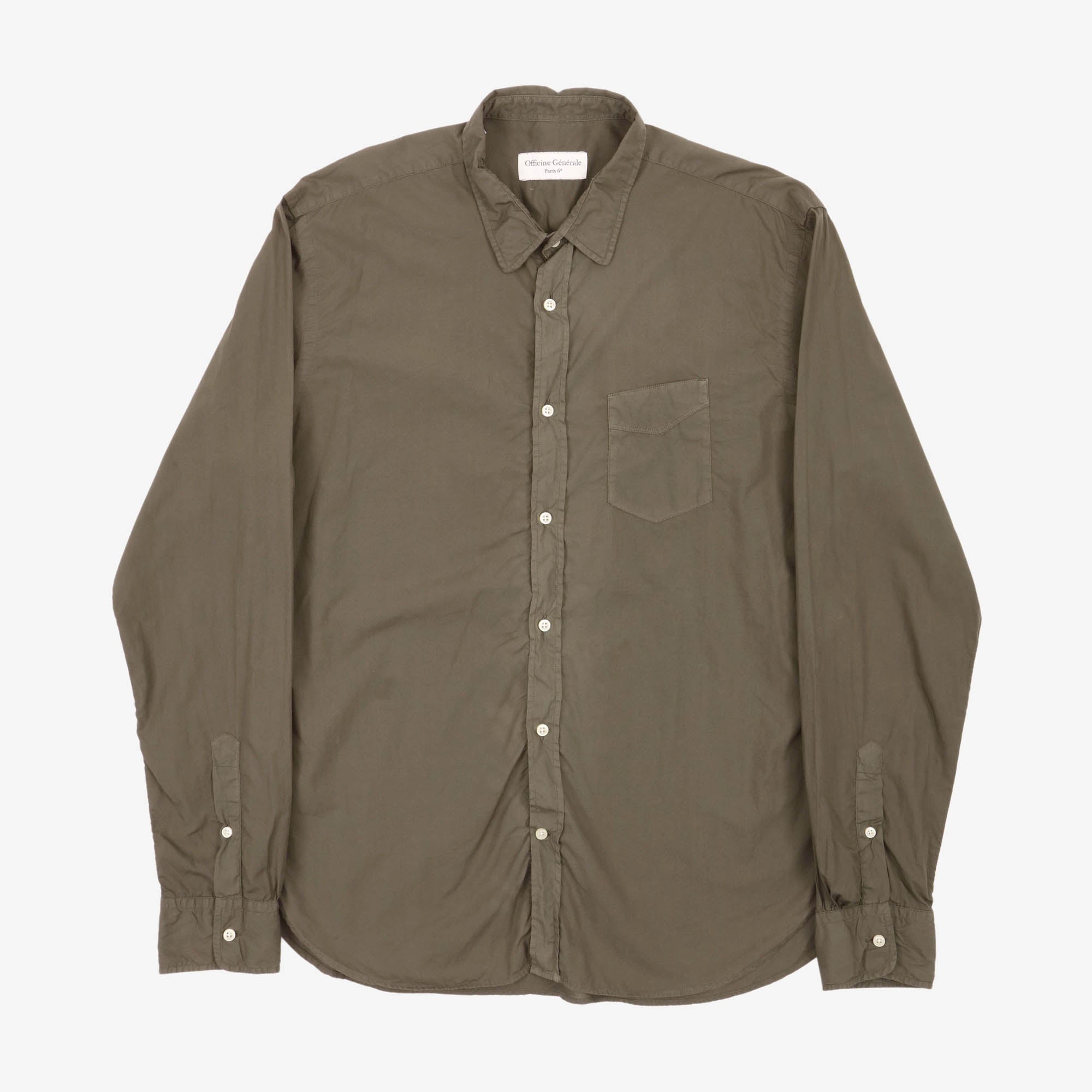 Spread Collar Pocket Shirt