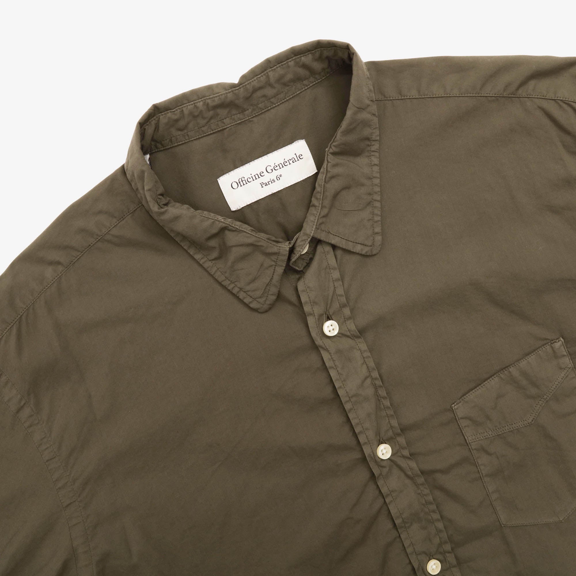 Spread Collar Pocket Shirt