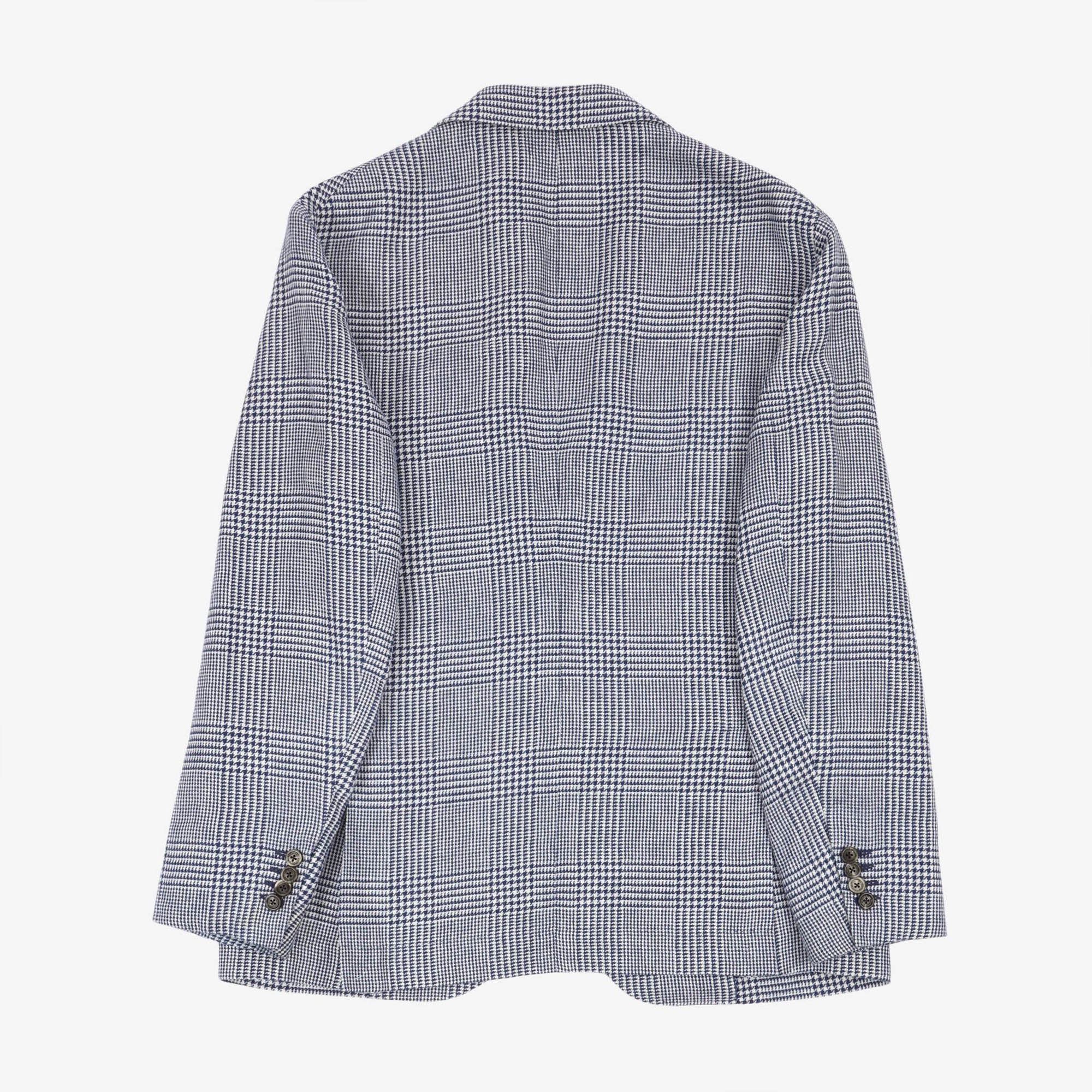 Check Linen Blend Blazer