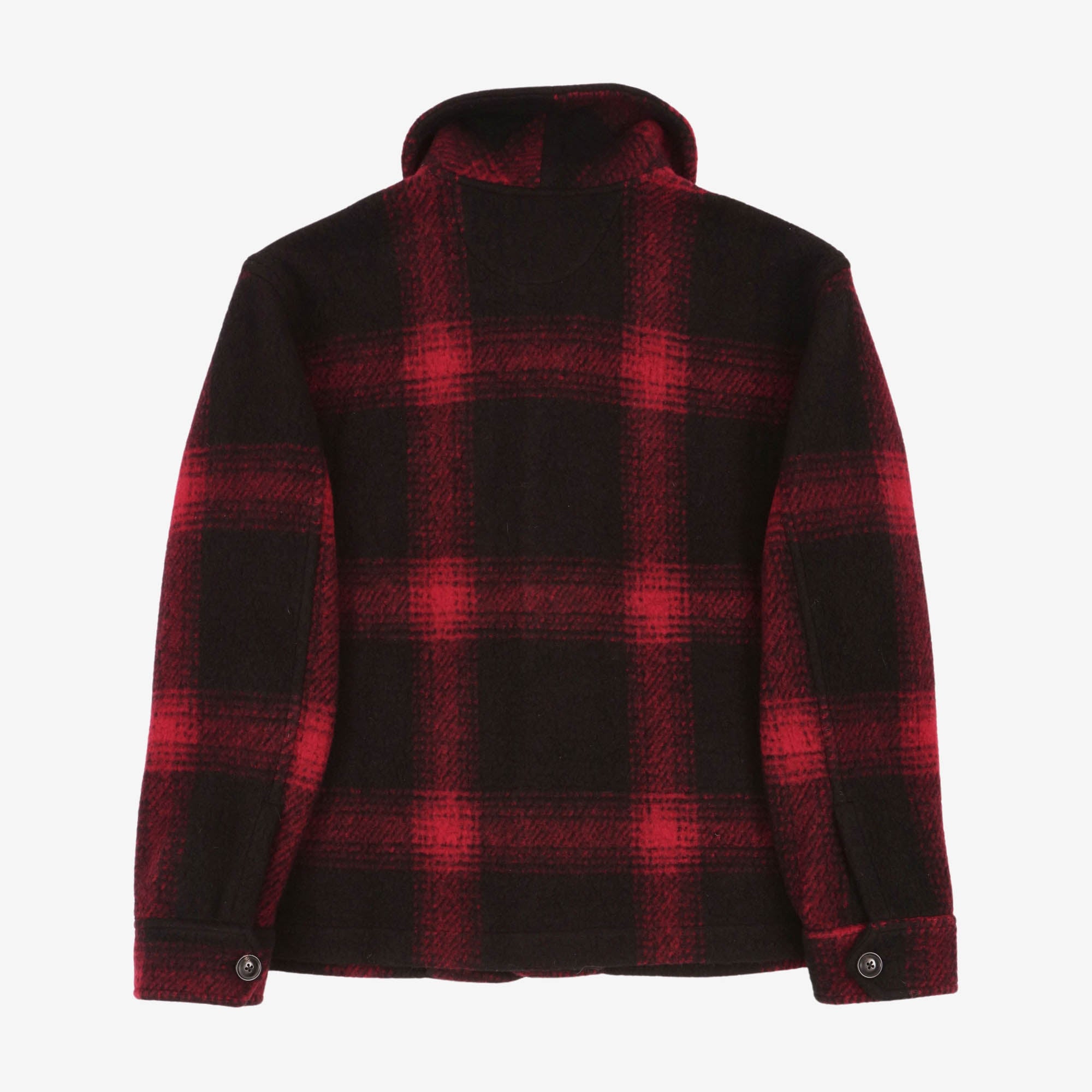 Buffalo Plaid Shawl Collar Jacket