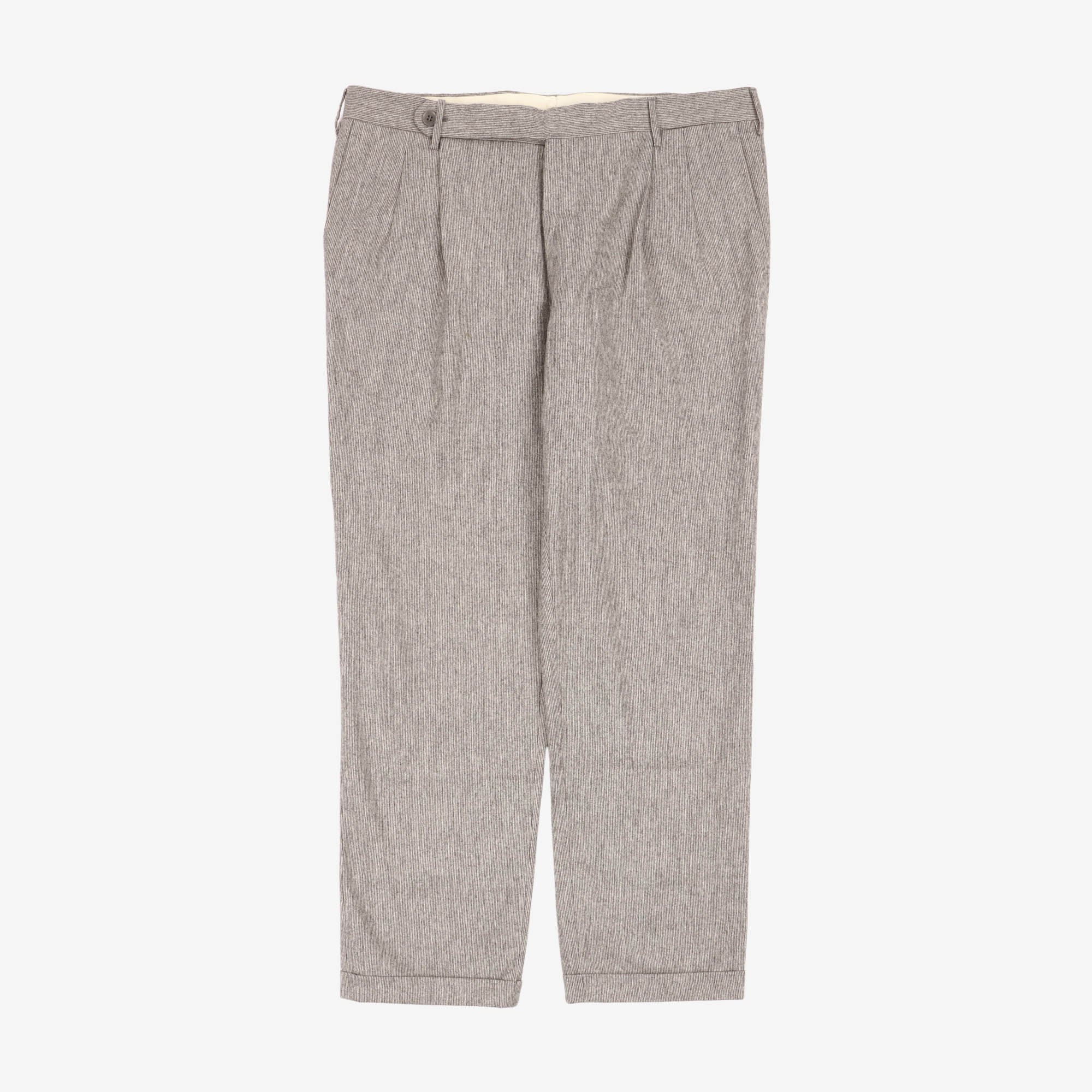 Wool Pleated Trousers (36W X 28L)