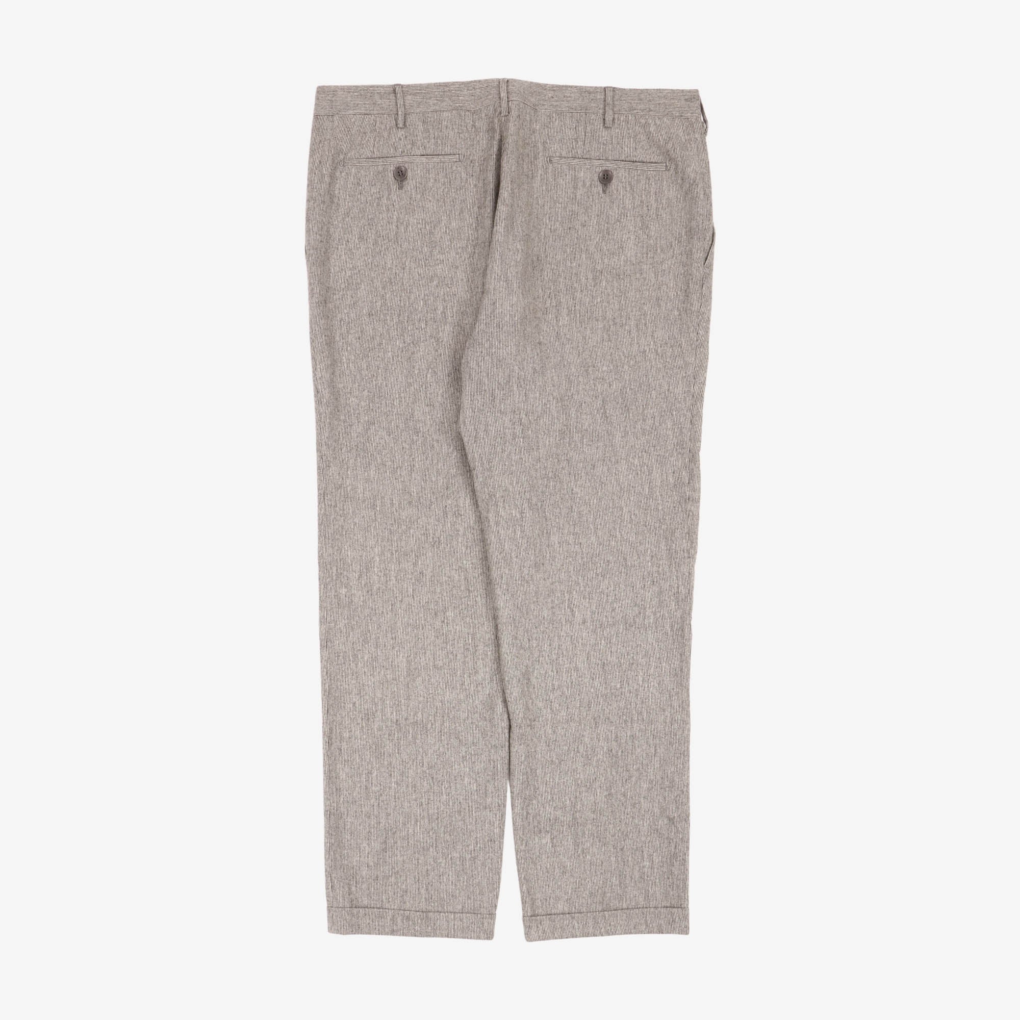 Wool Pleated Trousers (36W X 28L)