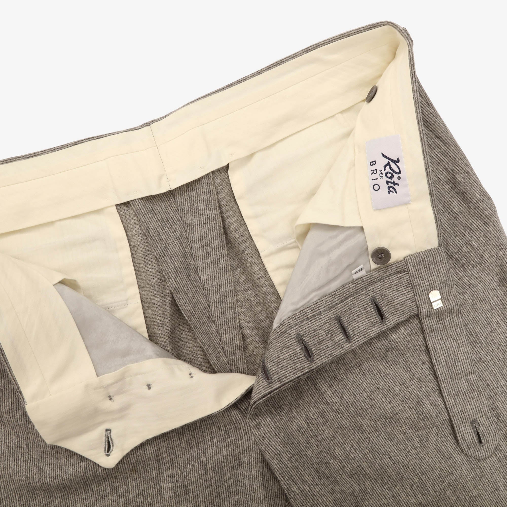 Wool Pleated Trousers (36W X 28L)