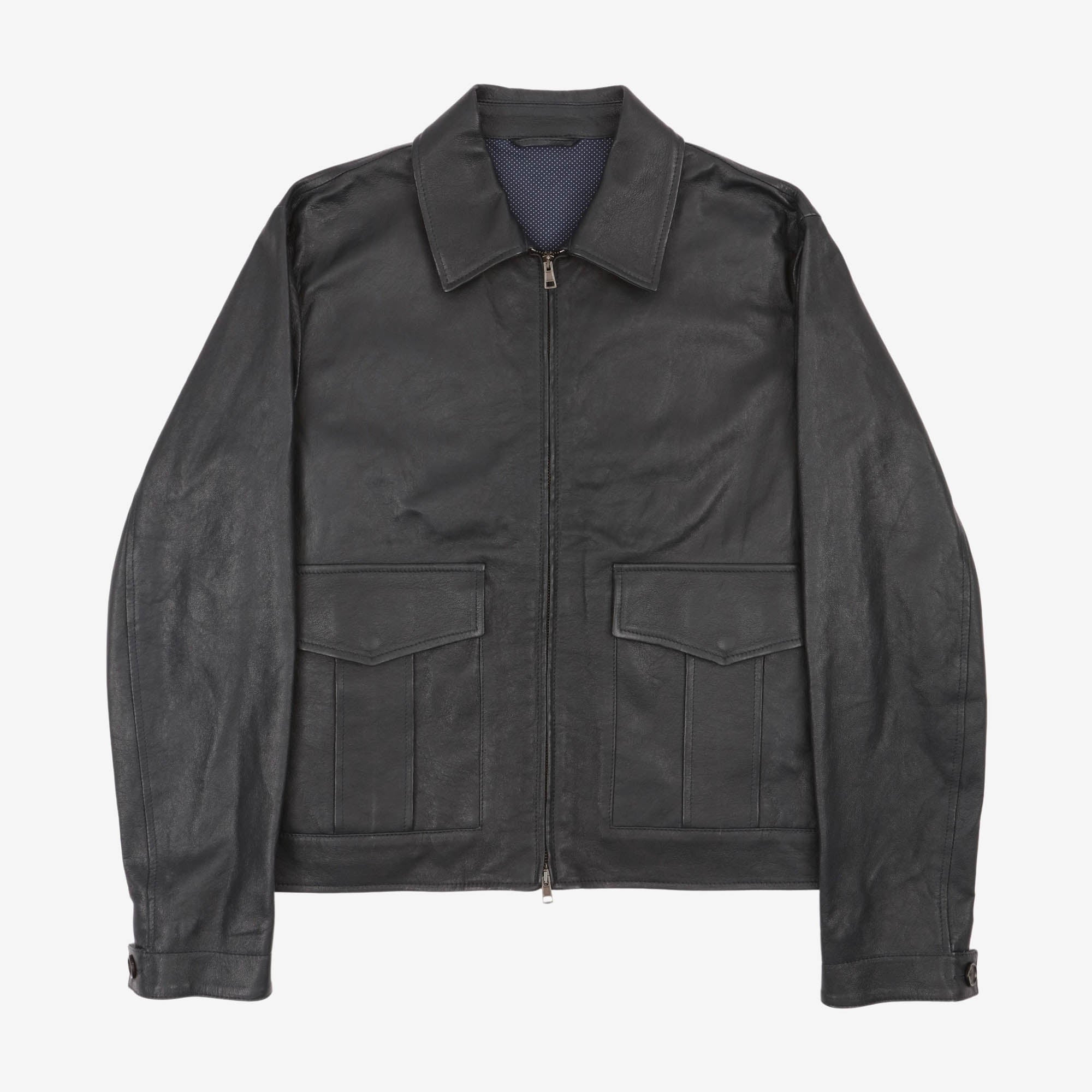 Leather Bomber Jacket