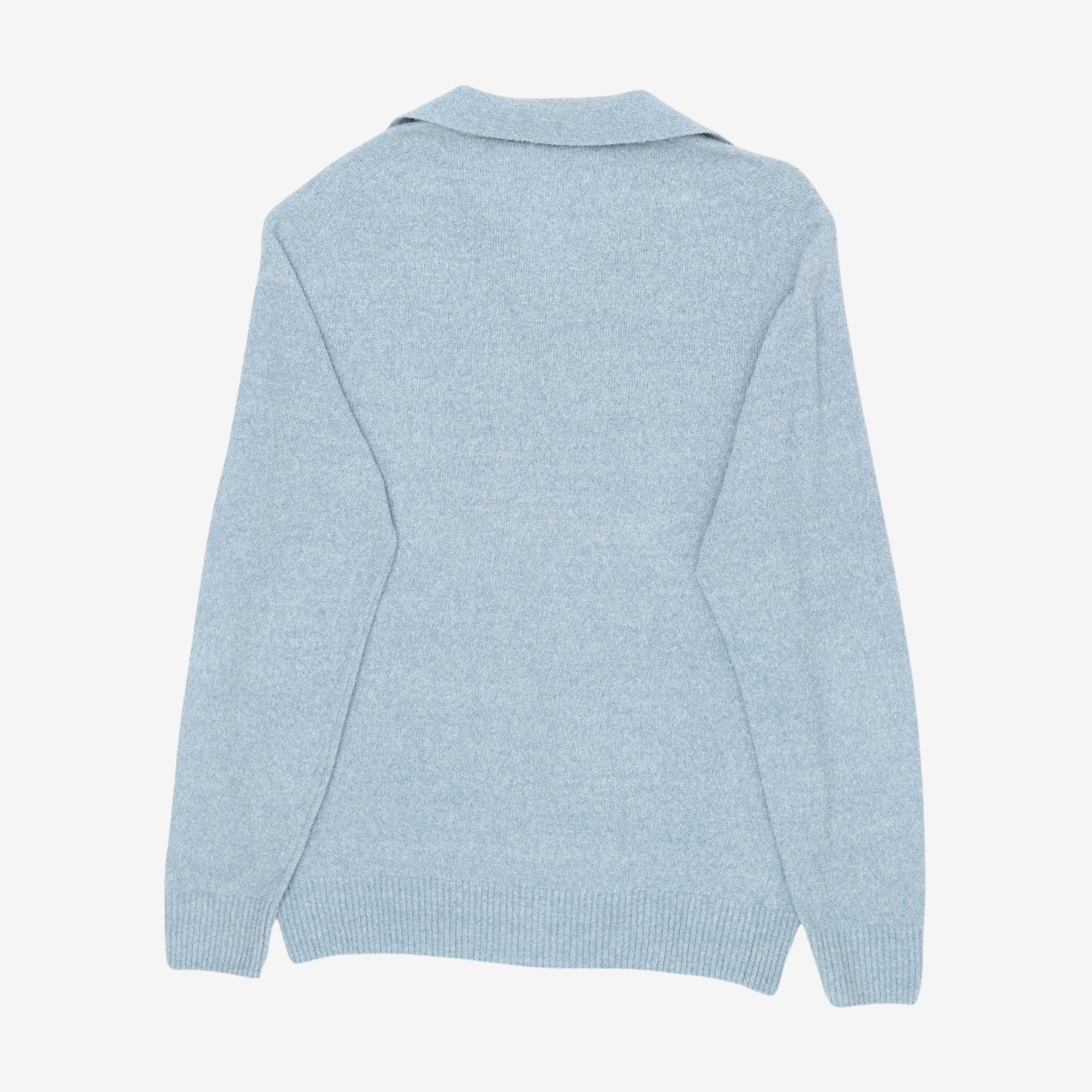 V Neck Boucle Polo Sweater