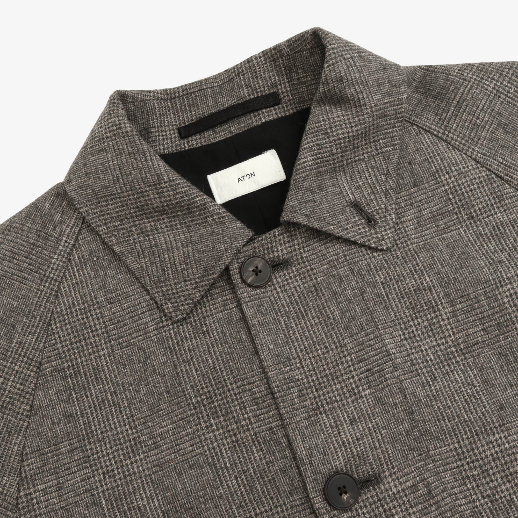Balmacaan Linen Wool Twill Coat
