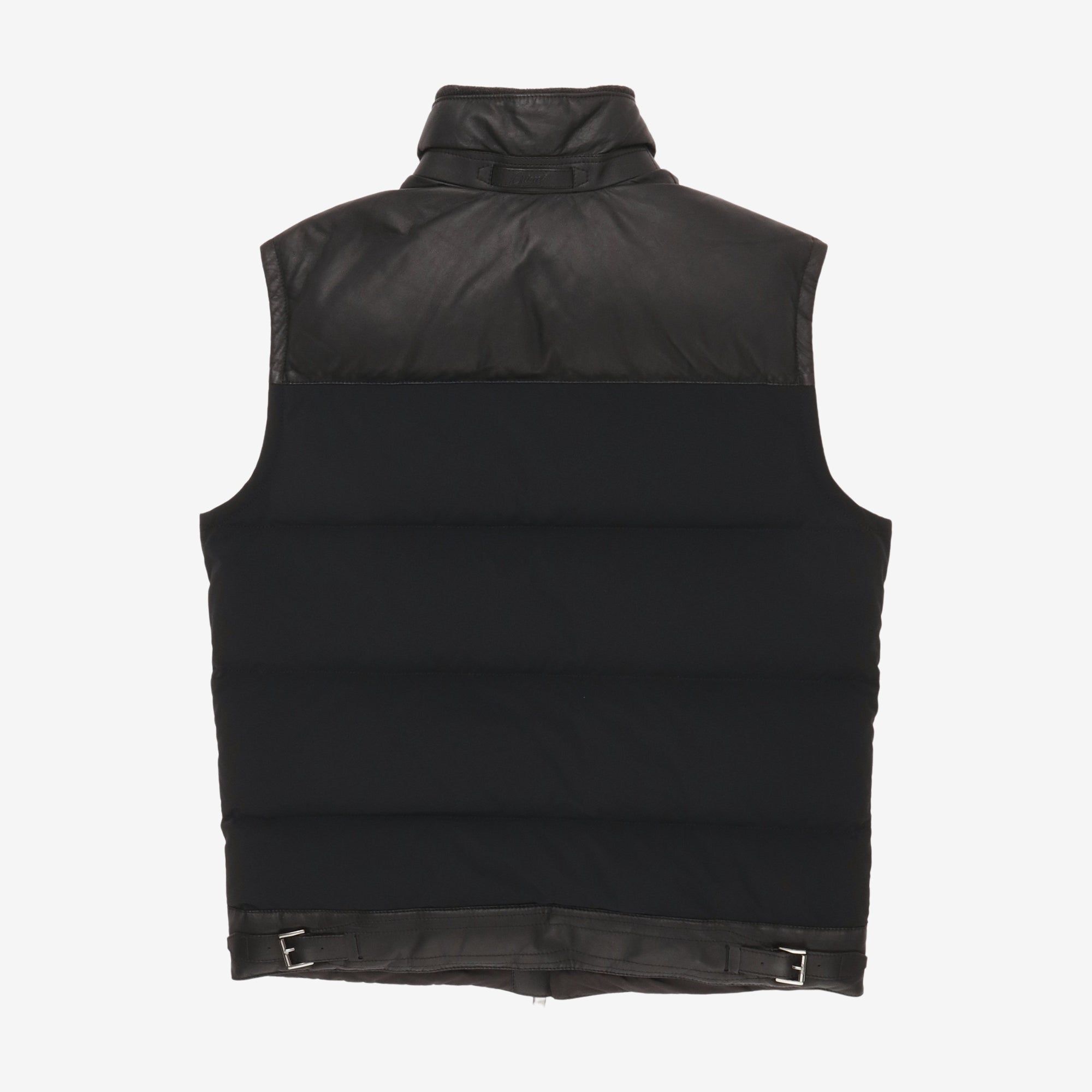 Leather Hybrid Bomber Gilet