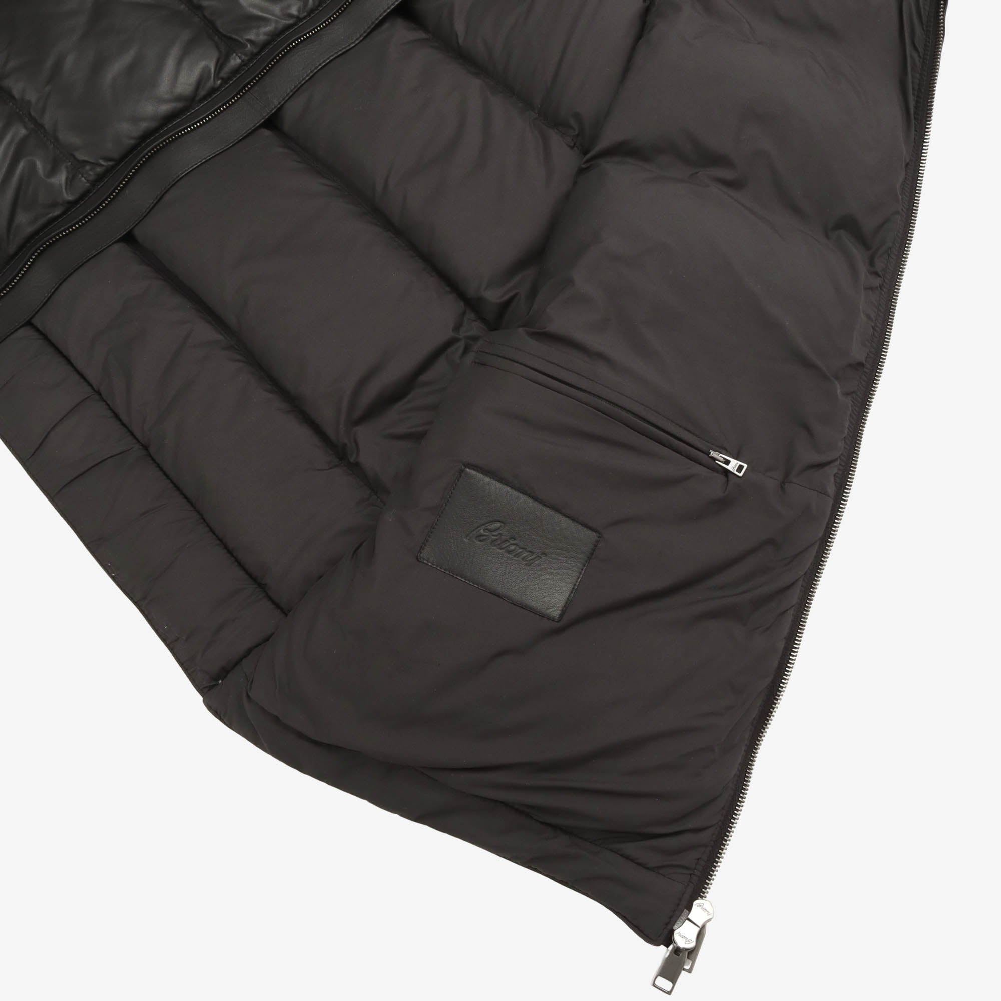 Leather Hybrid Bomber Gilet