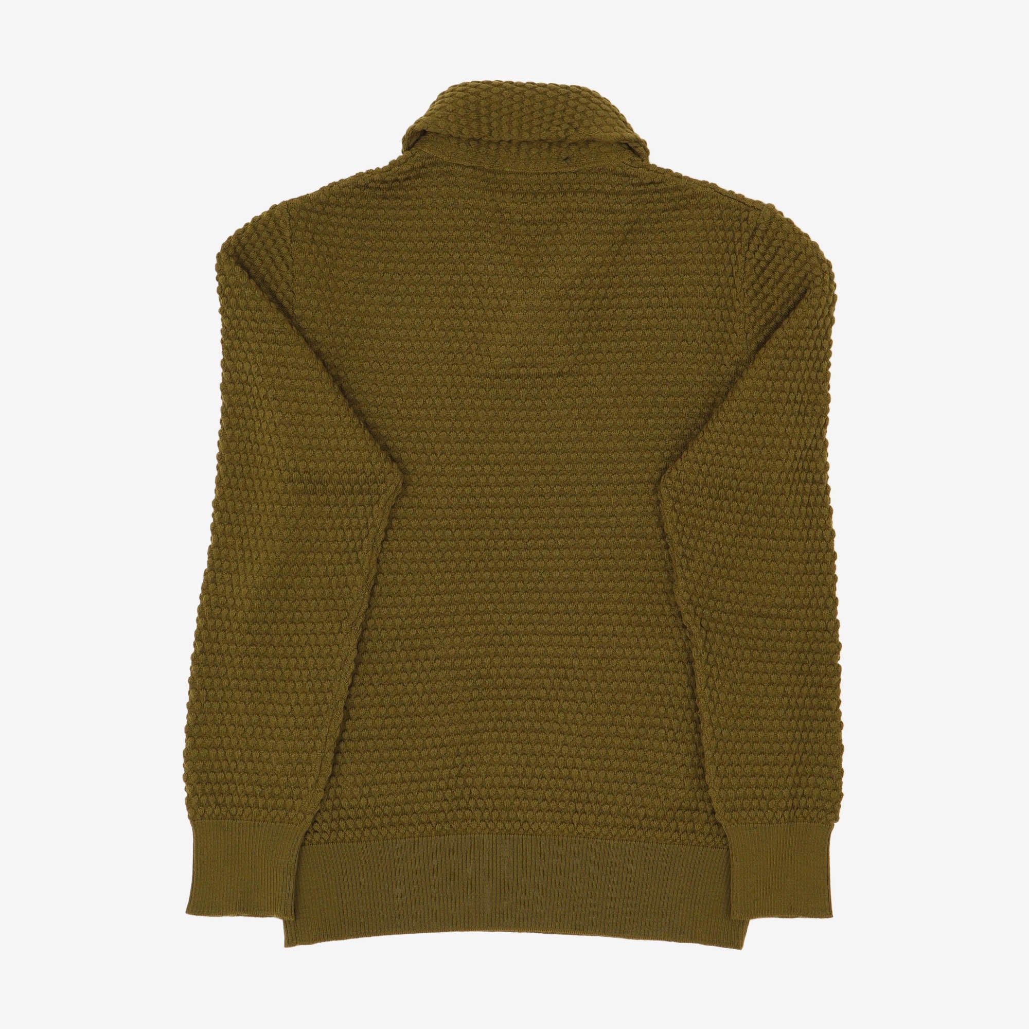 Spot Knit Shawl Collar Sweater