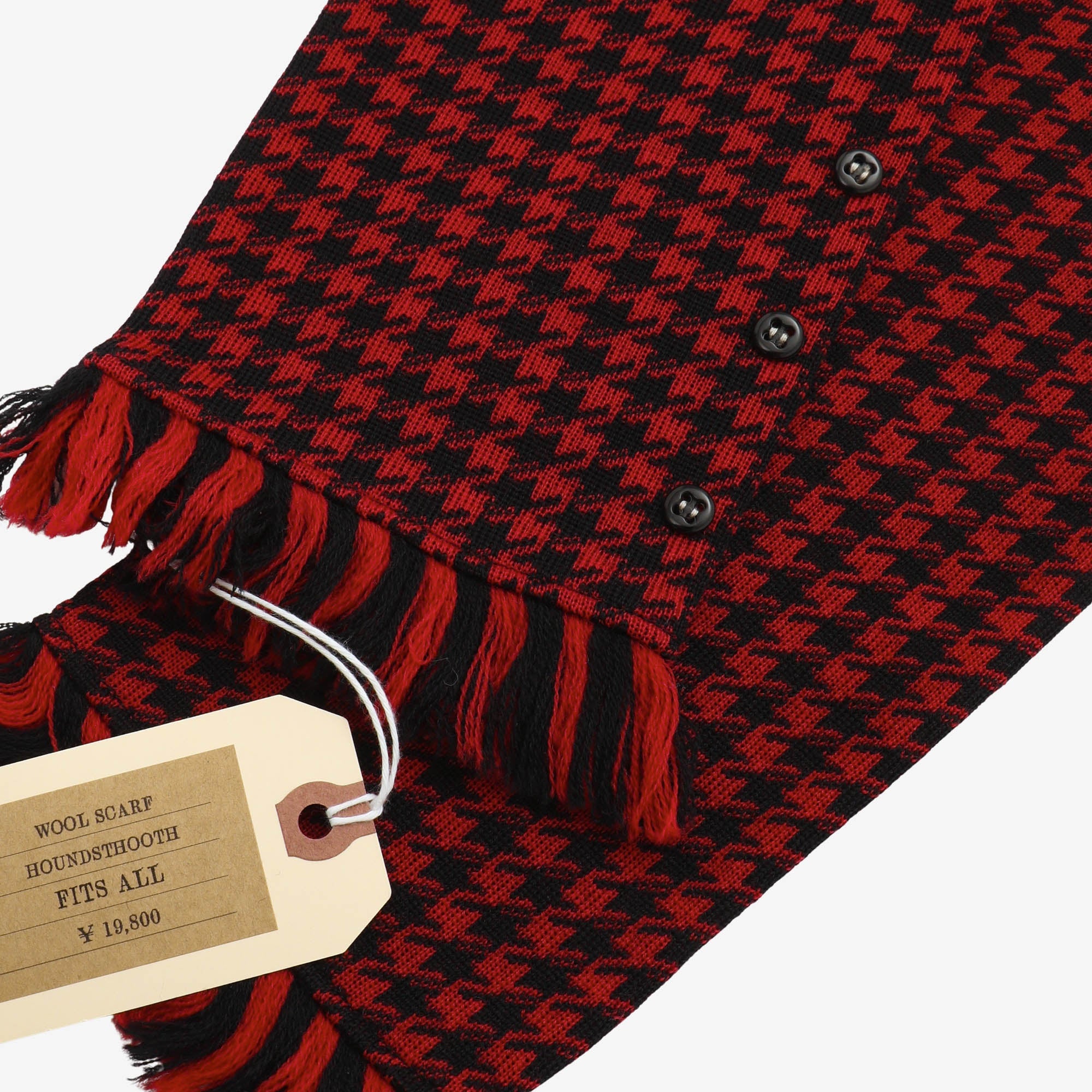Houndstooth Wool Scarf