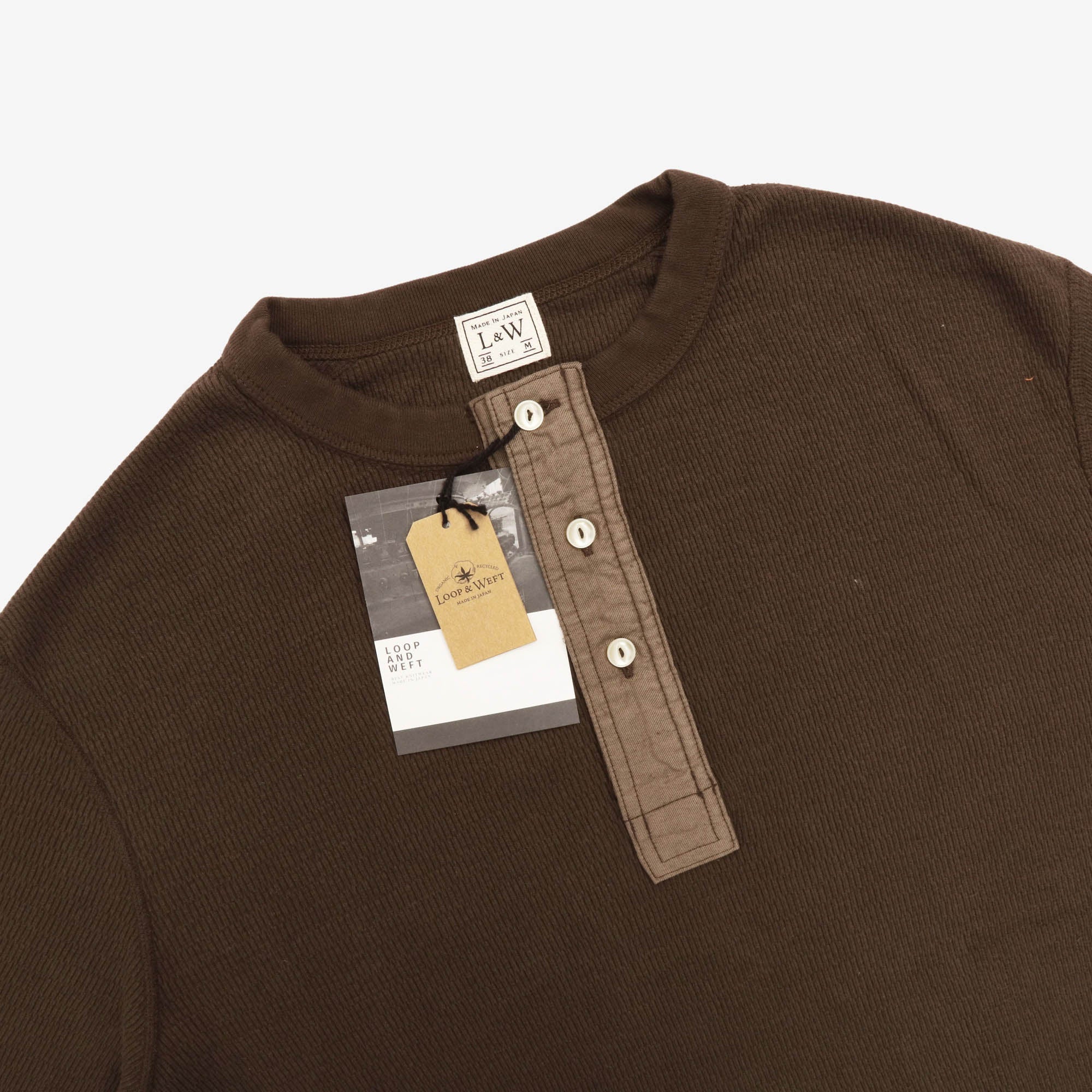 LRH1041 Supima LS Honeycomb Knit Henley