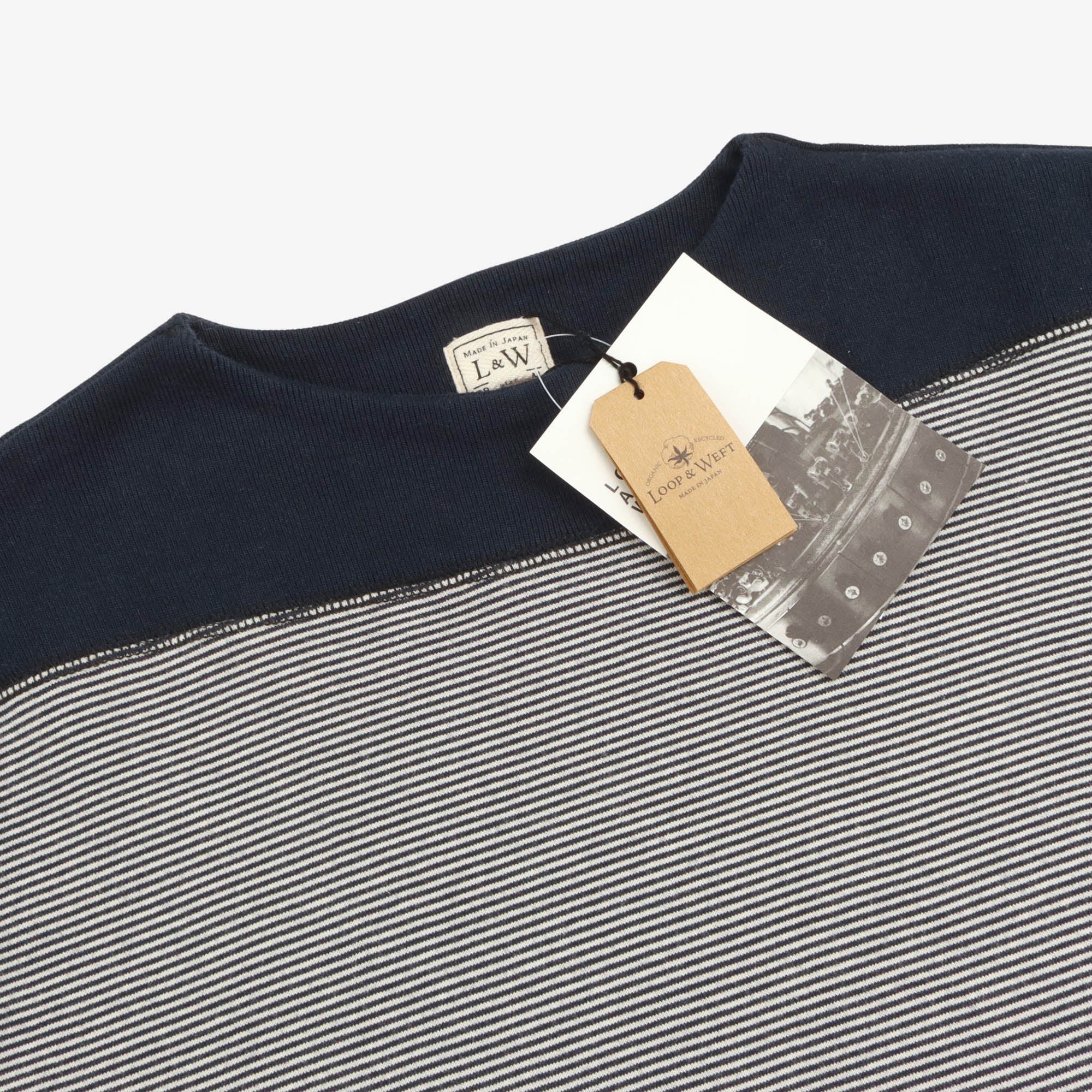 Pinborder Knit Boatneck Sweatshirt