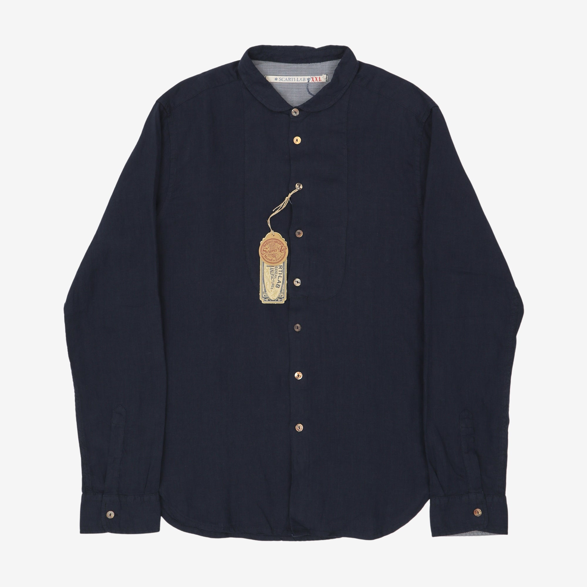 337 Linen Round Collar Shirt