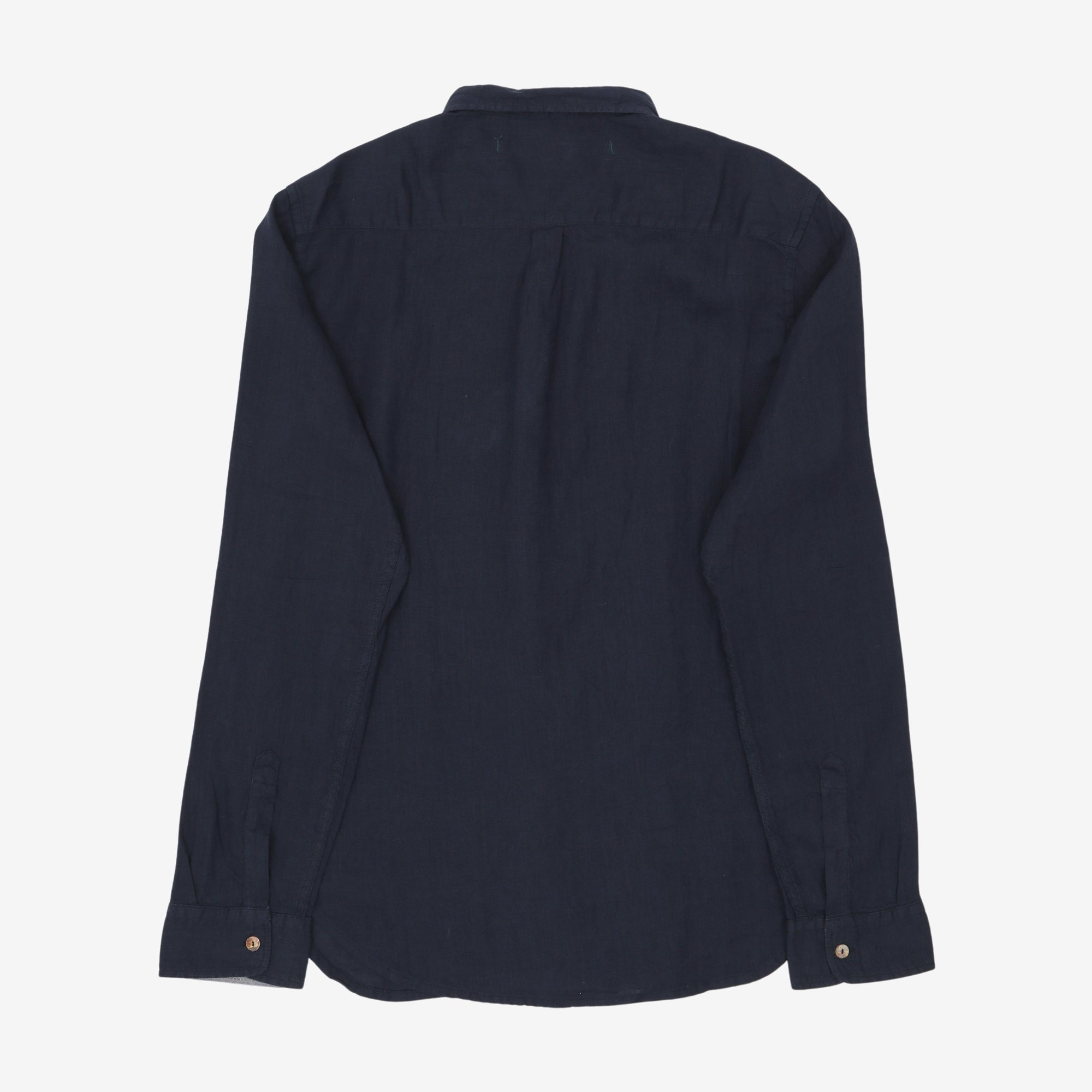 337 Linen Round Collar Shirt