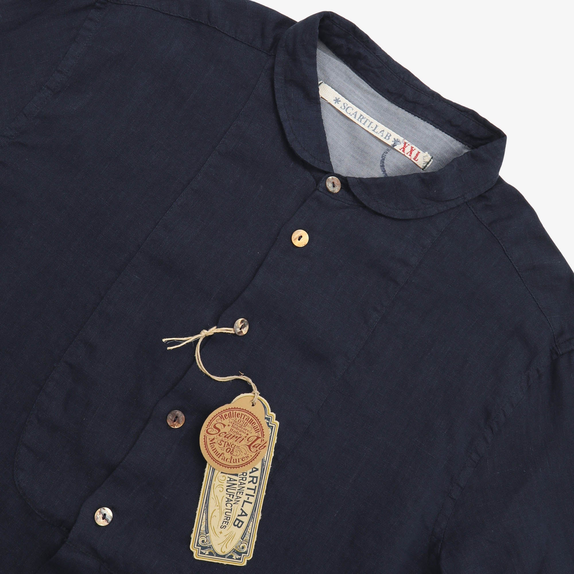 337 Linen Round Collar Shirt