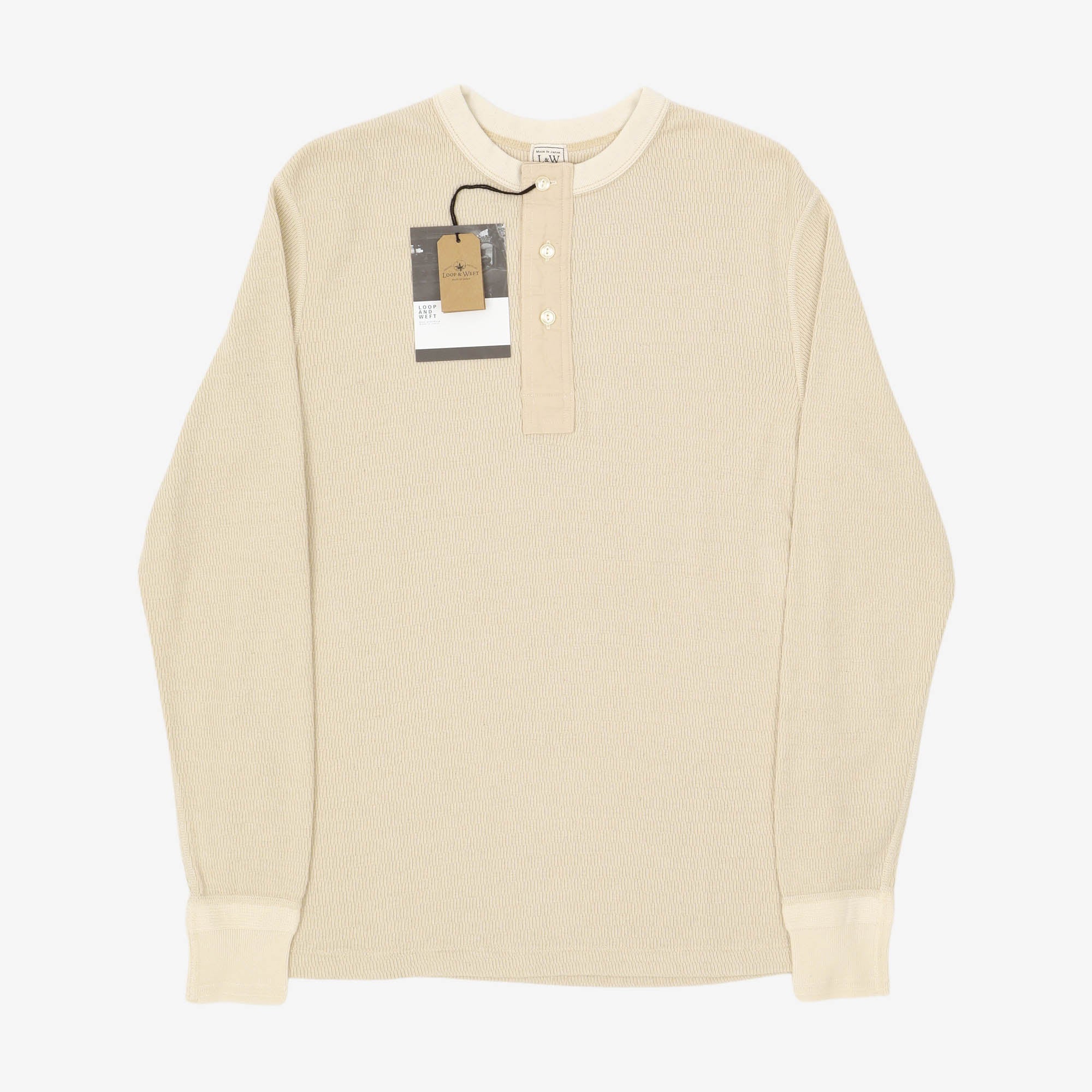LRH1041 Supima LS Honeycomb Knit Henley