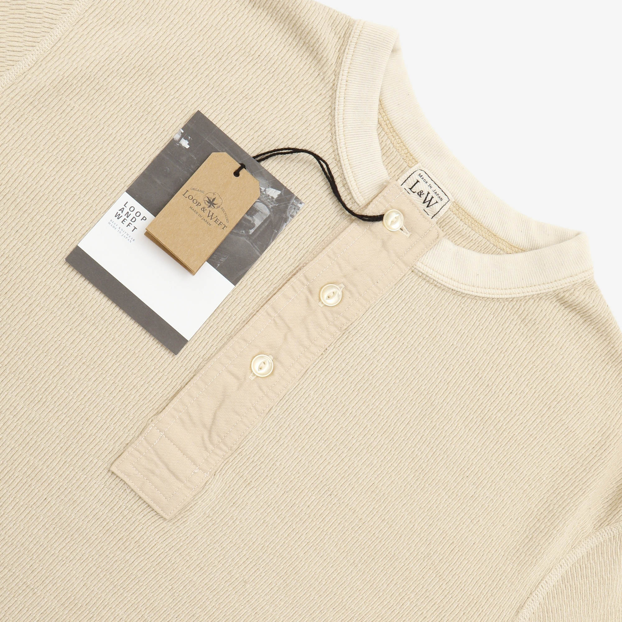 LRH1041 Supima LS Honeycomb Knit Henley