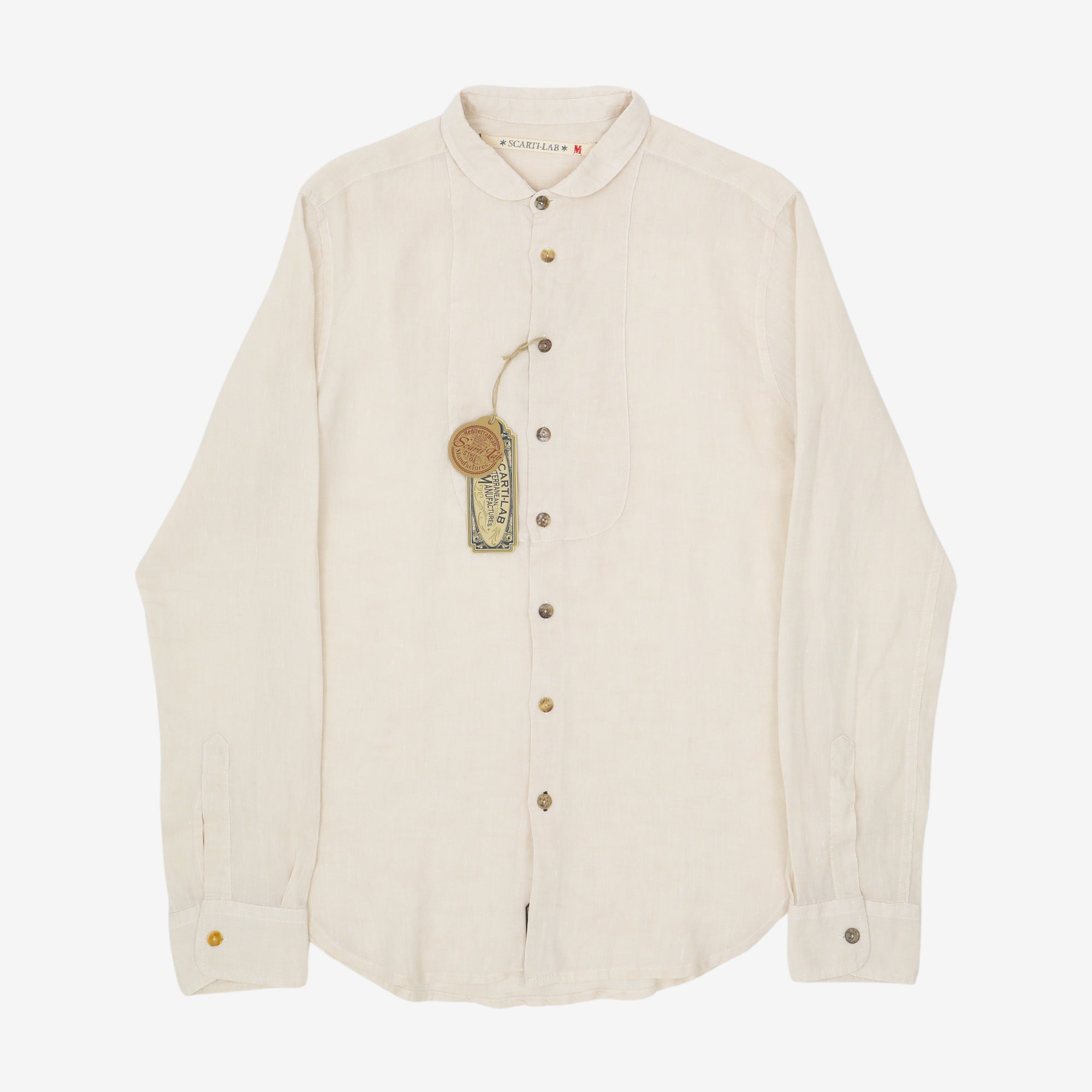 337 Linen Round Collar Shirt