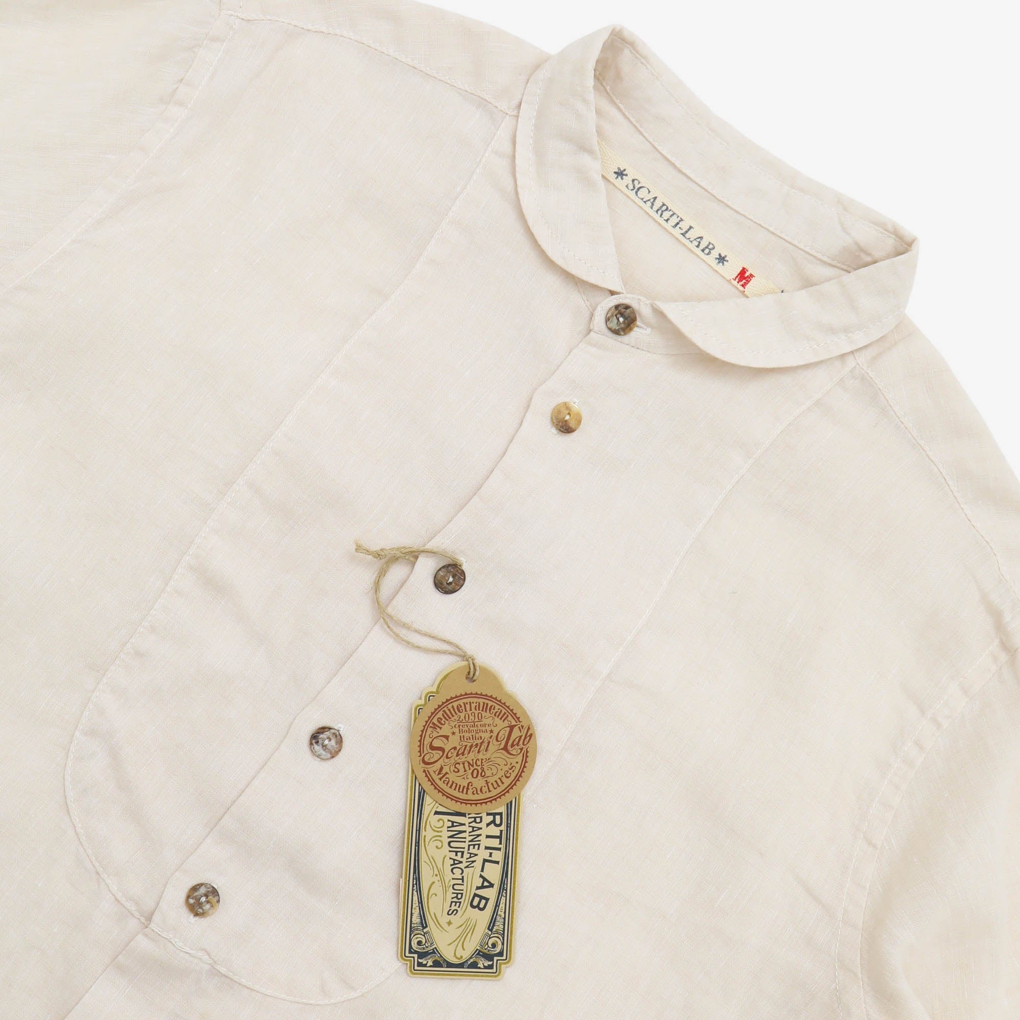 337 Linen Round Collar Shirt
