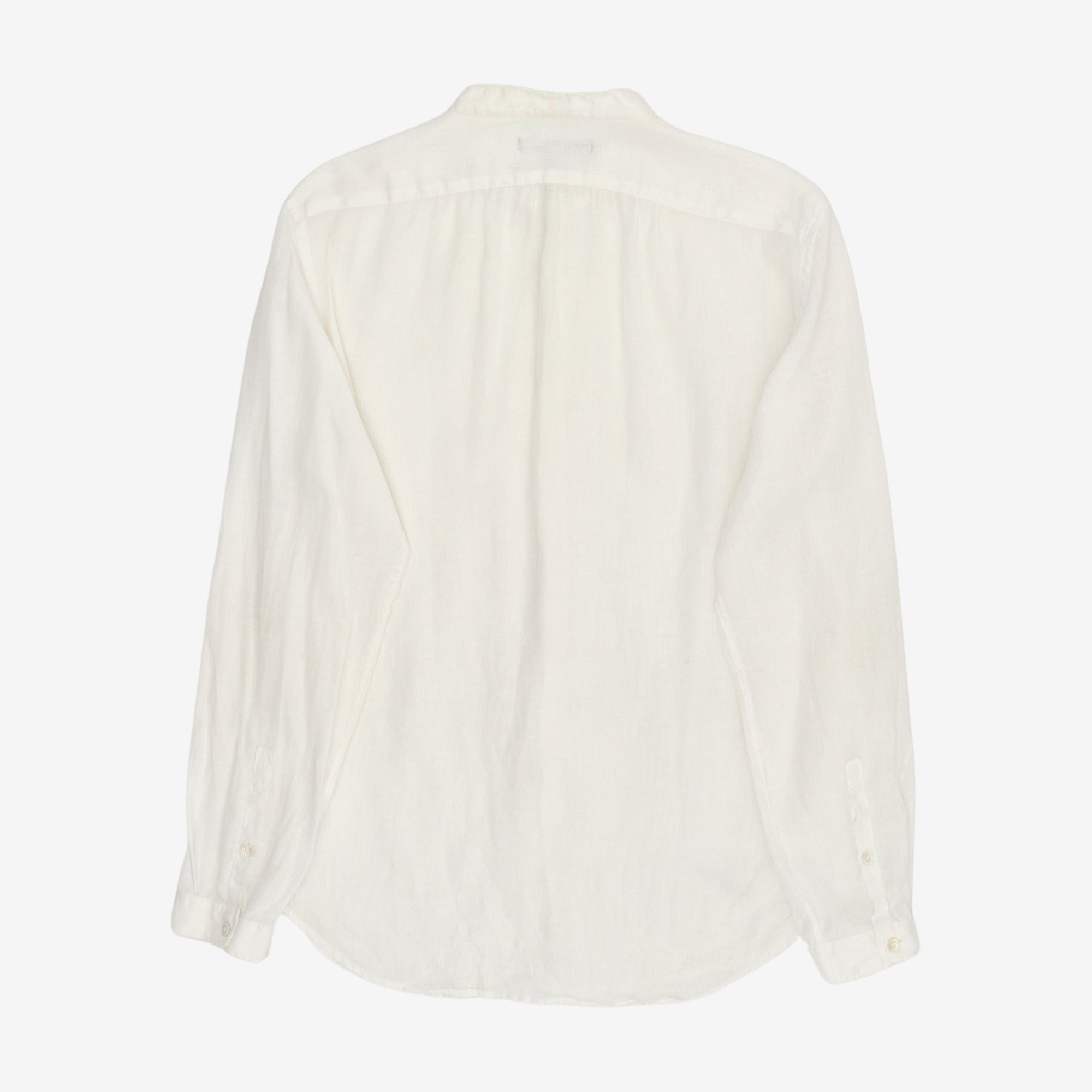 Frayed Band Collar Shirt