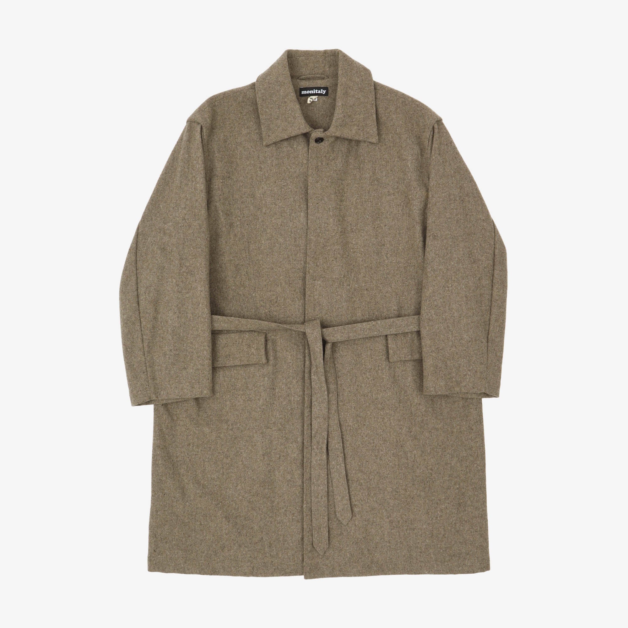 Jute Belted Wool Coat