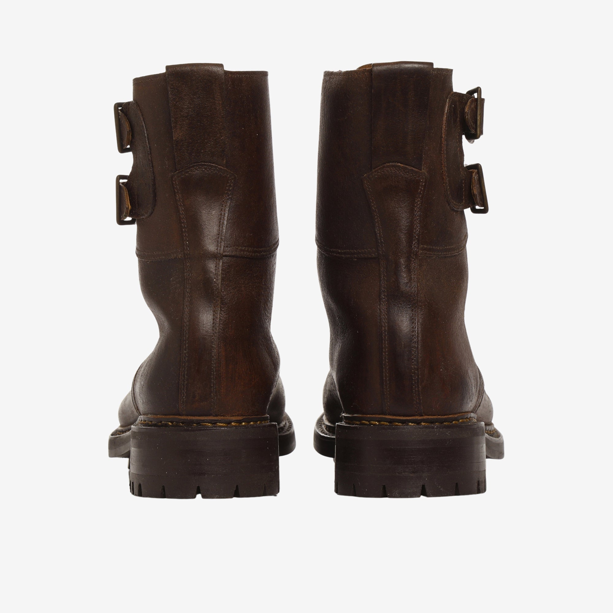 Ankle Strap Leather Boots