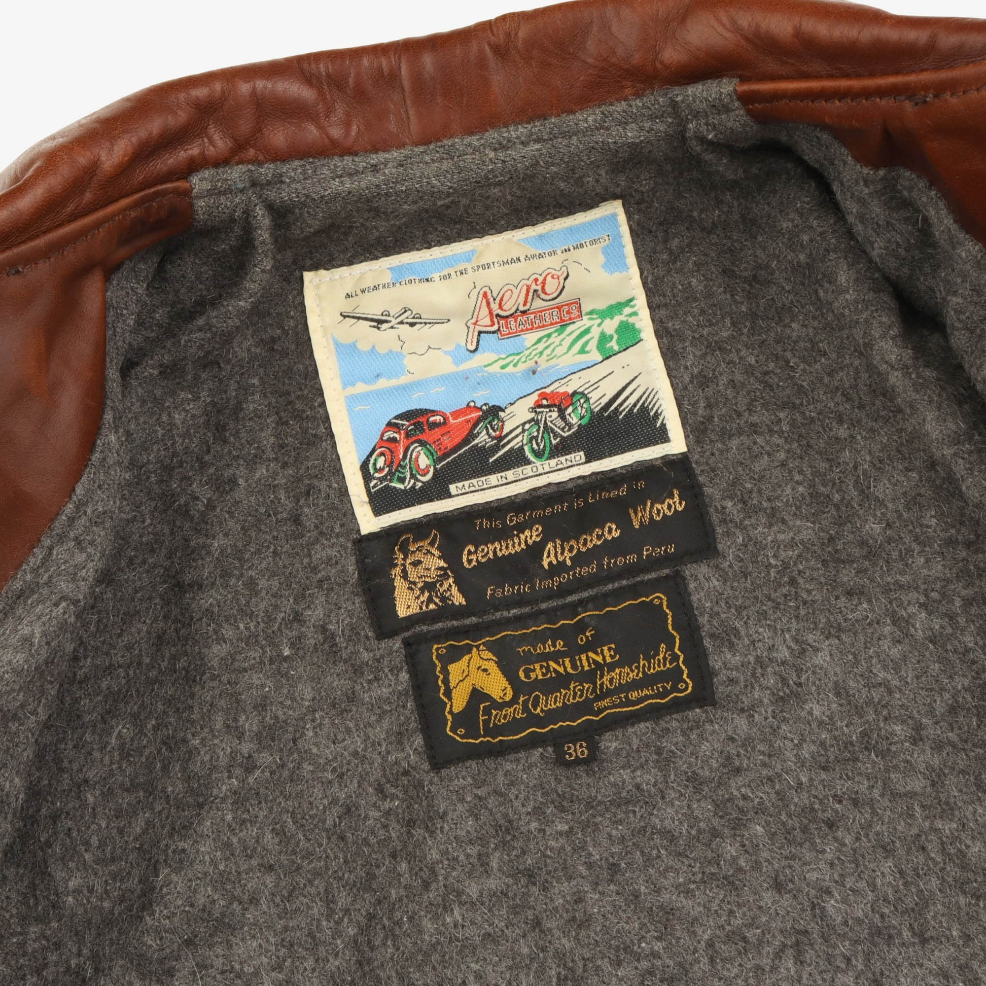 Long Half Belt Leather Jacket