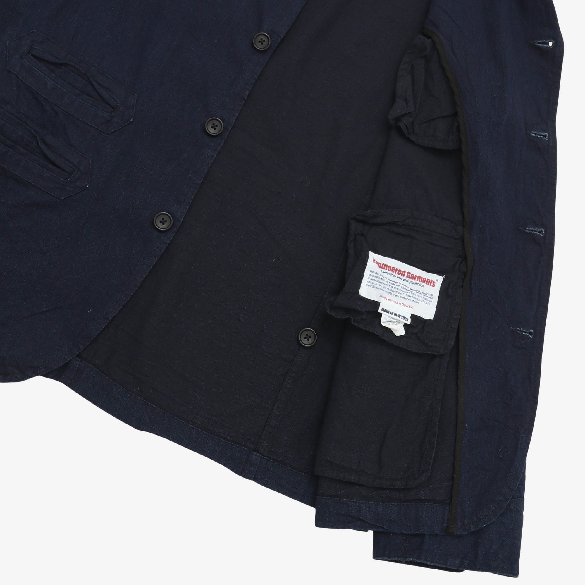 Indigo Dyed Work Blazer