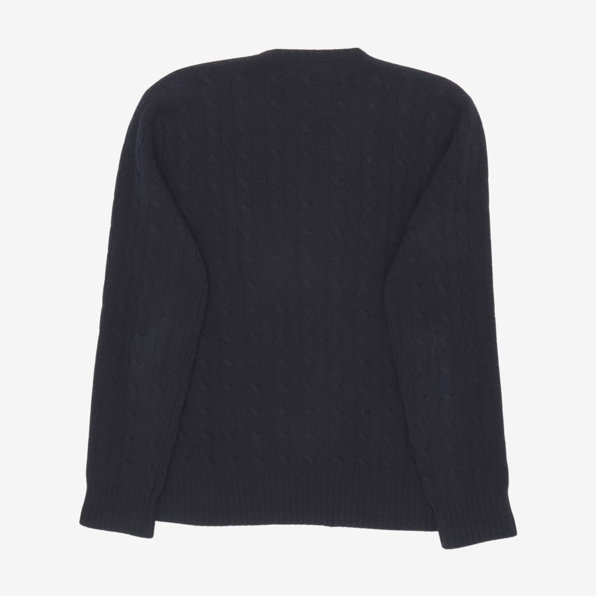 Crewneck Cashmere Cable Knit Sweater