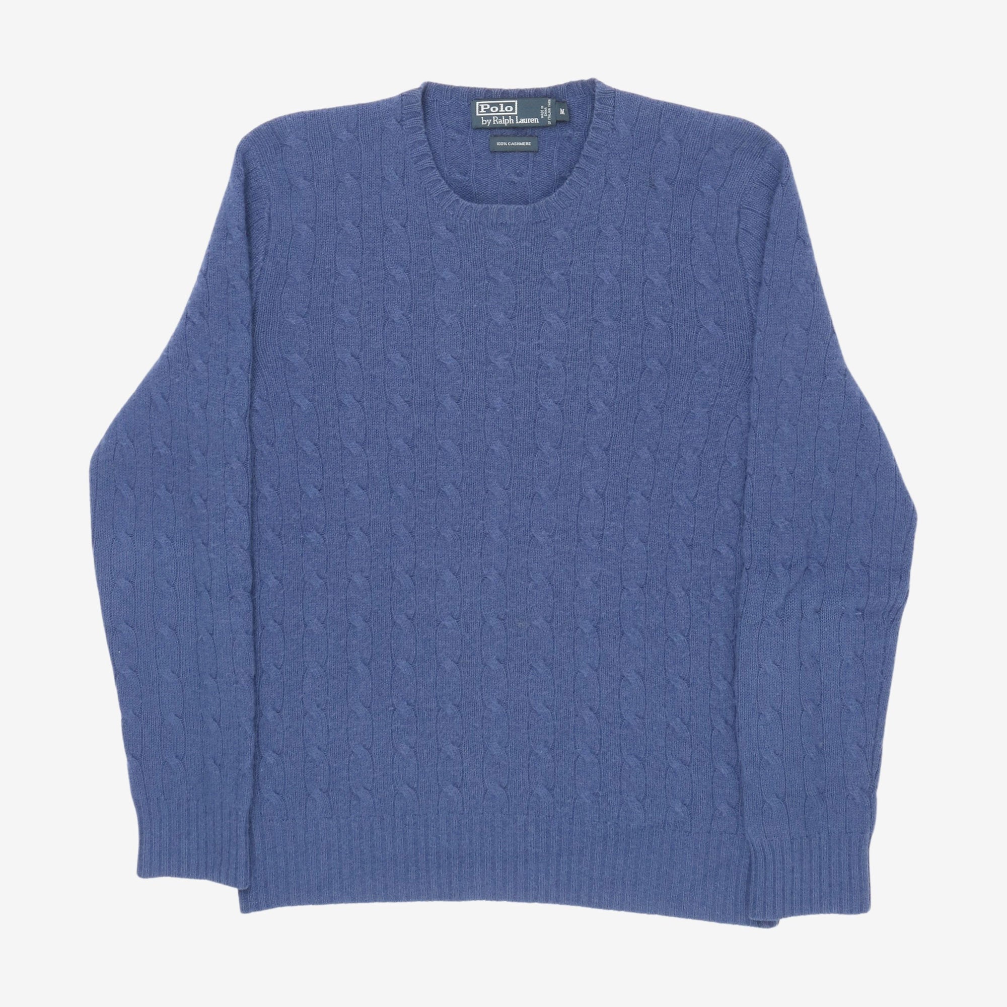 Crewneck Cashmere Cable Knit Sweater
