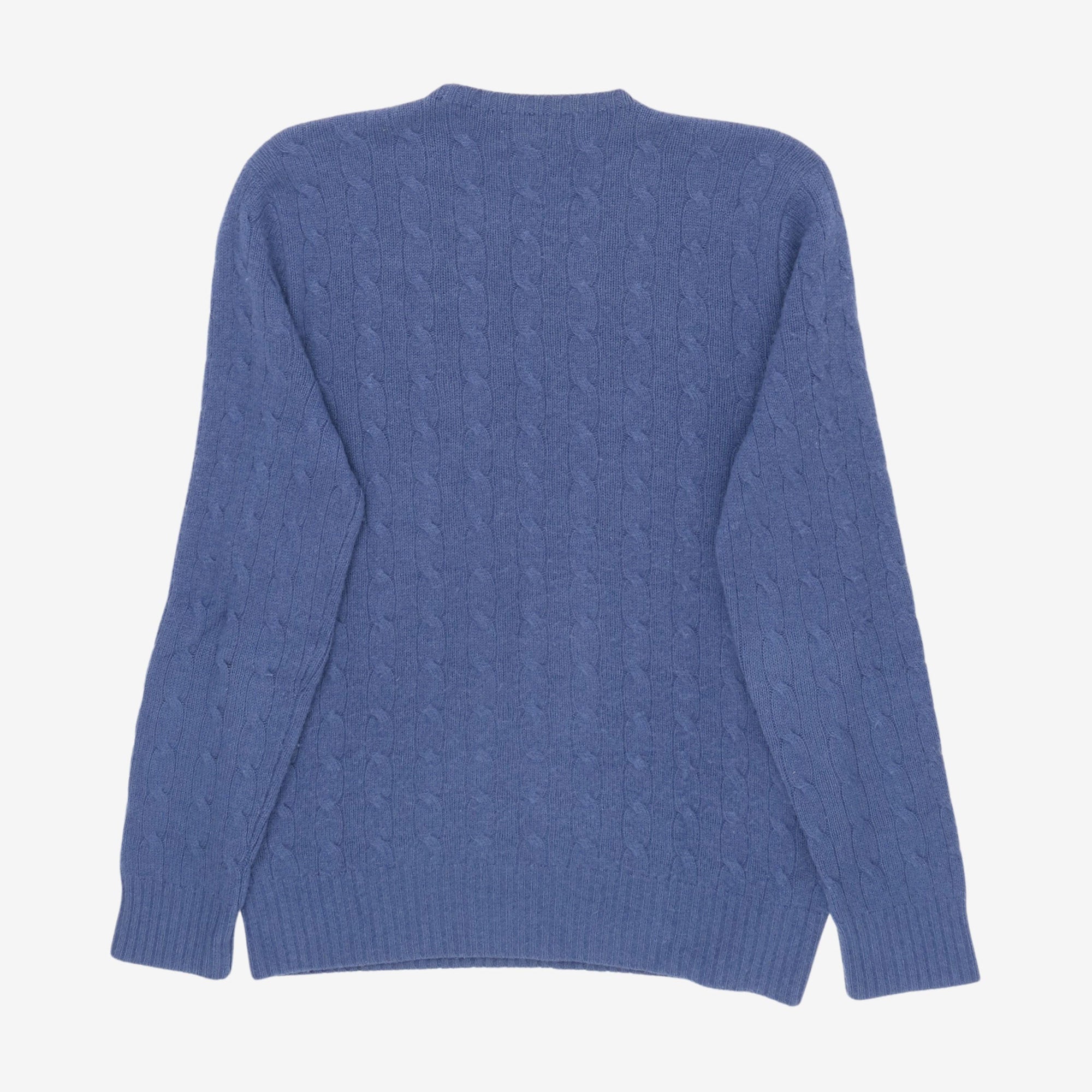 Crewneck Cashmere Cable Knit Sweater