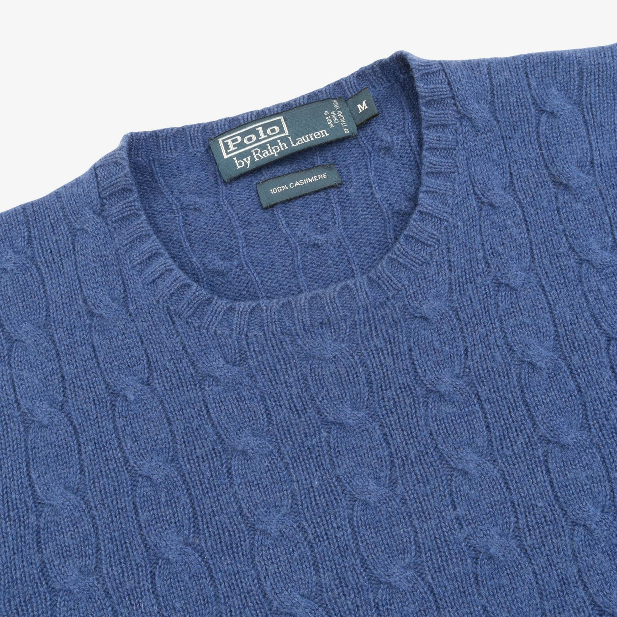 Crewneck Cashmere Cable Knit Sweater