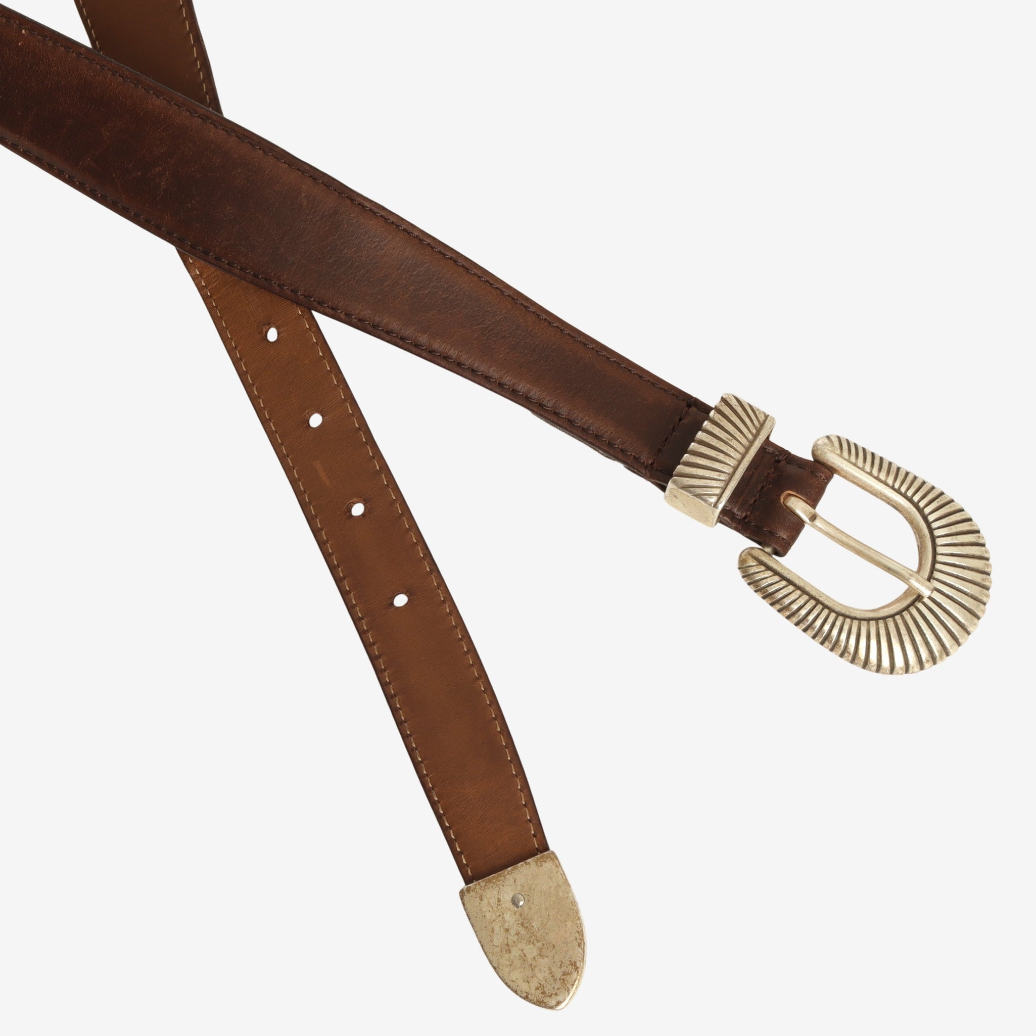 Texas Silcer Leather Belt