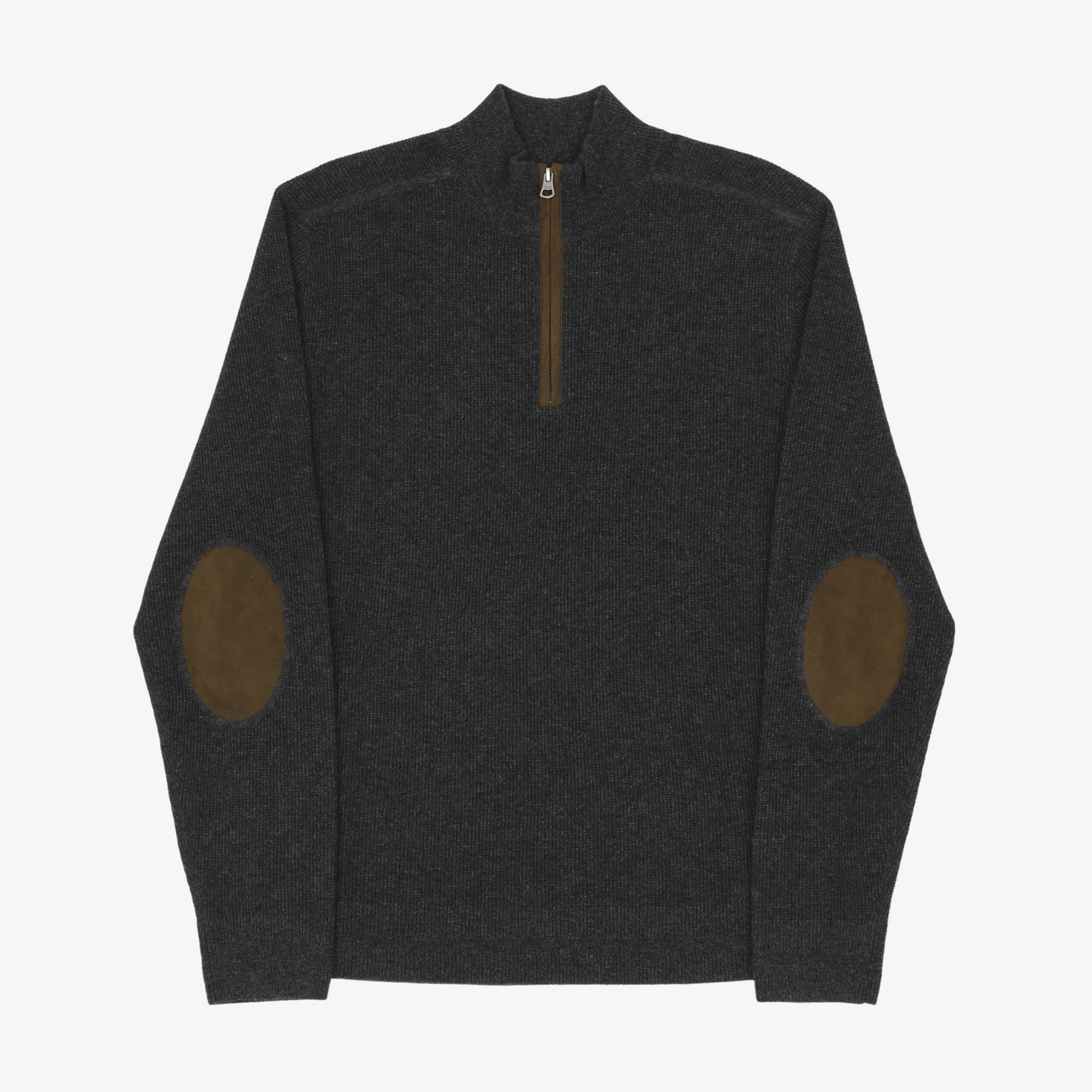 Cashmere Blend Textured Quarter Zip