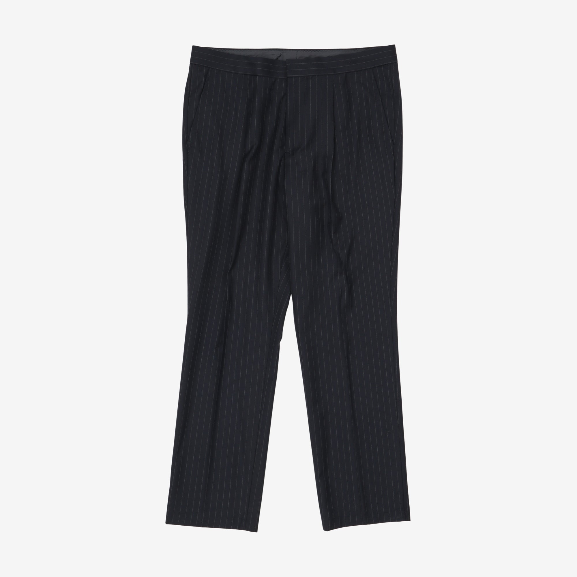 Pleated Pinstripe Tailored Trousers (36W X 29L)