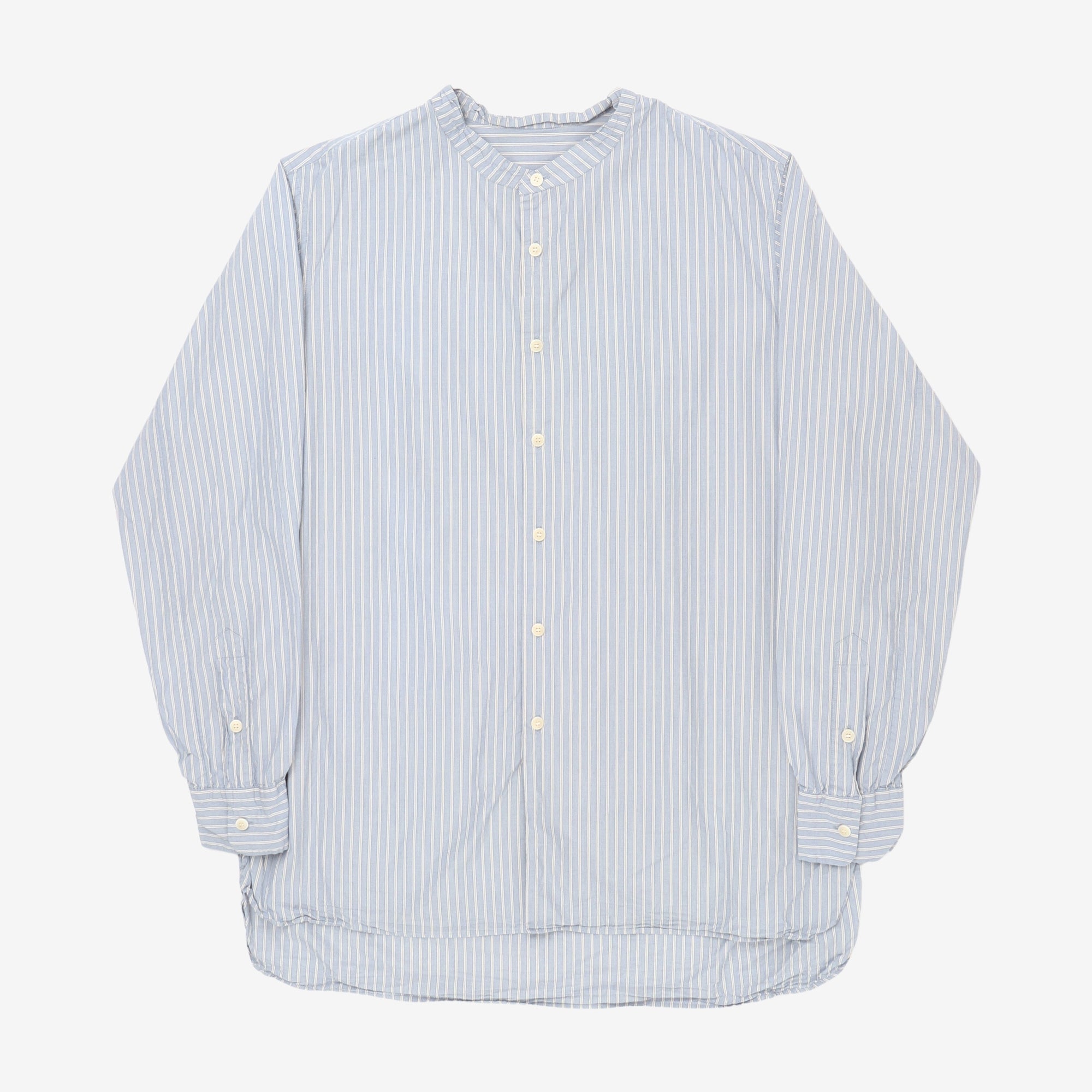 Band Collar Stripe Shirt