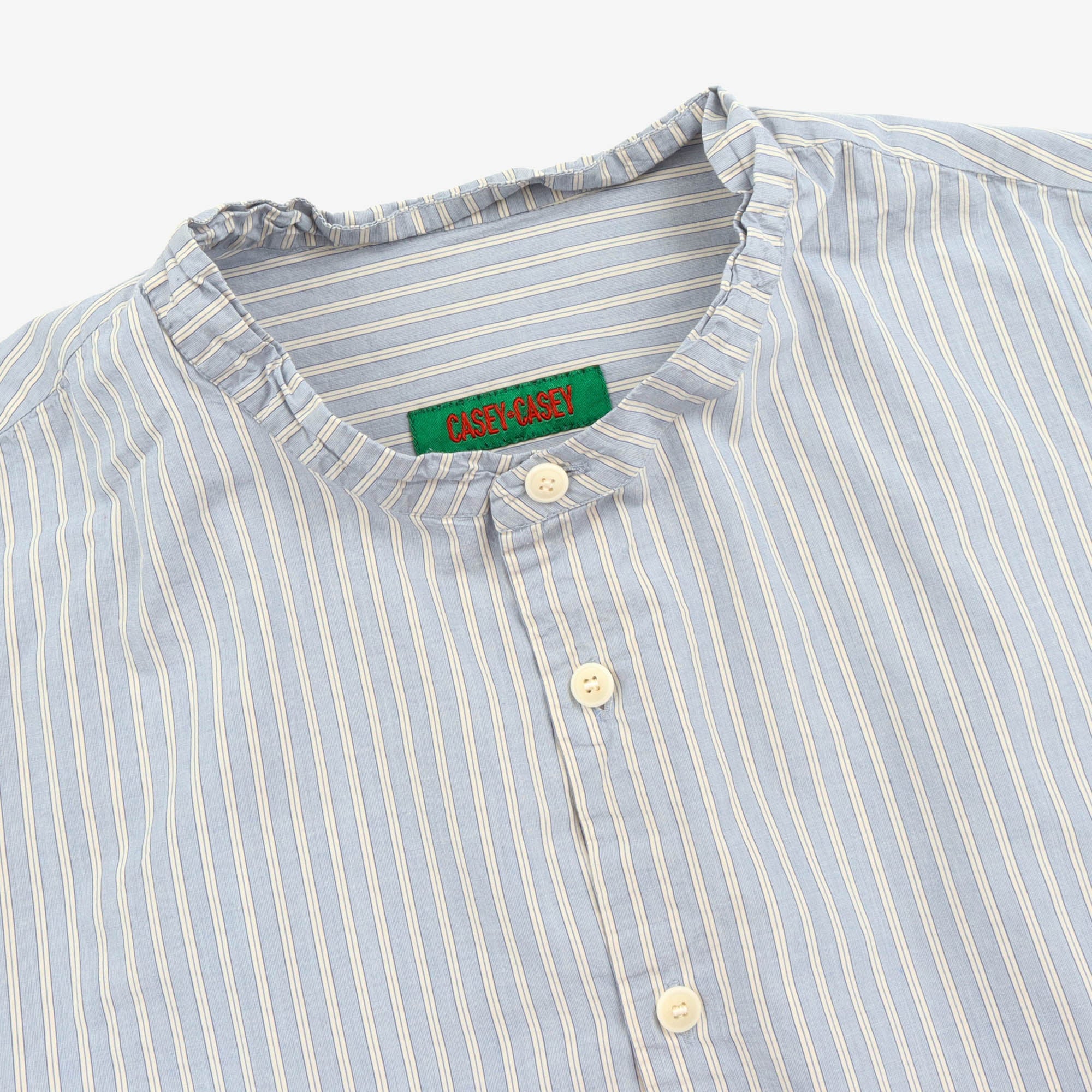 Band Collar Stripe Shirt