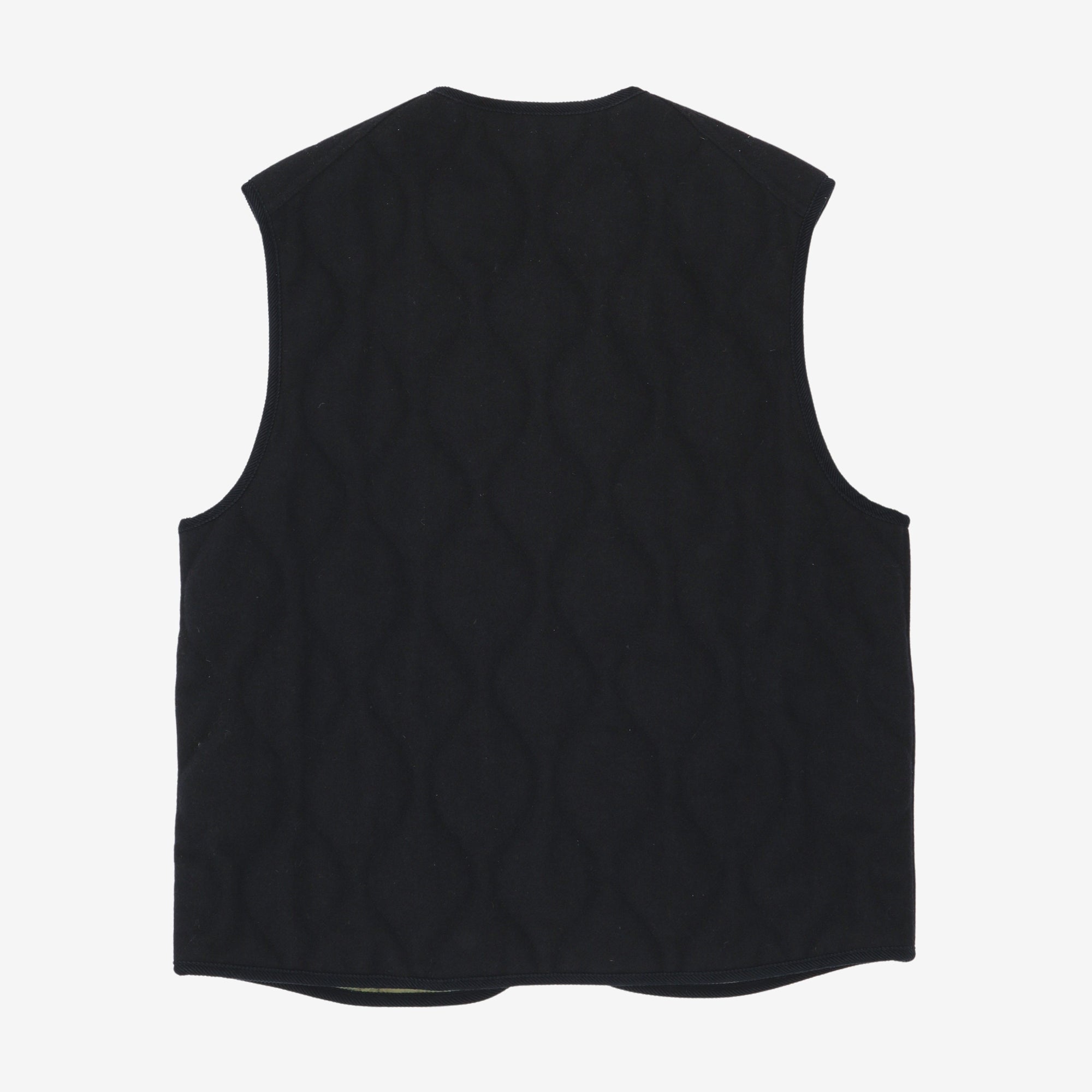 Quilted Melton Wool Zip Vest