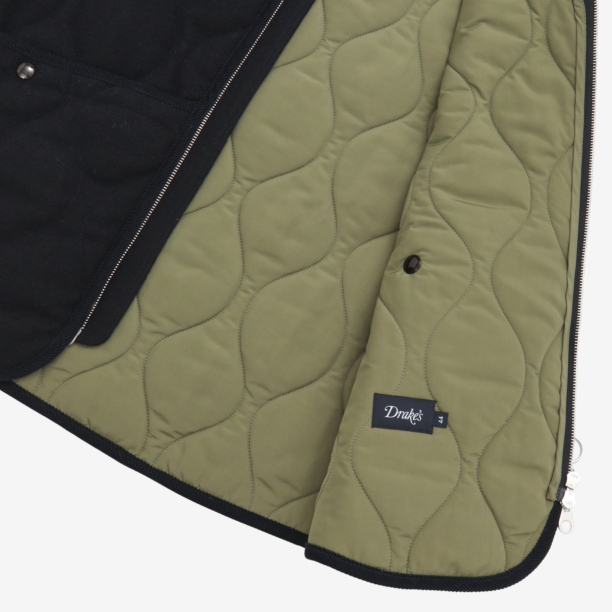 Quilted Melton Wool Zip Vest