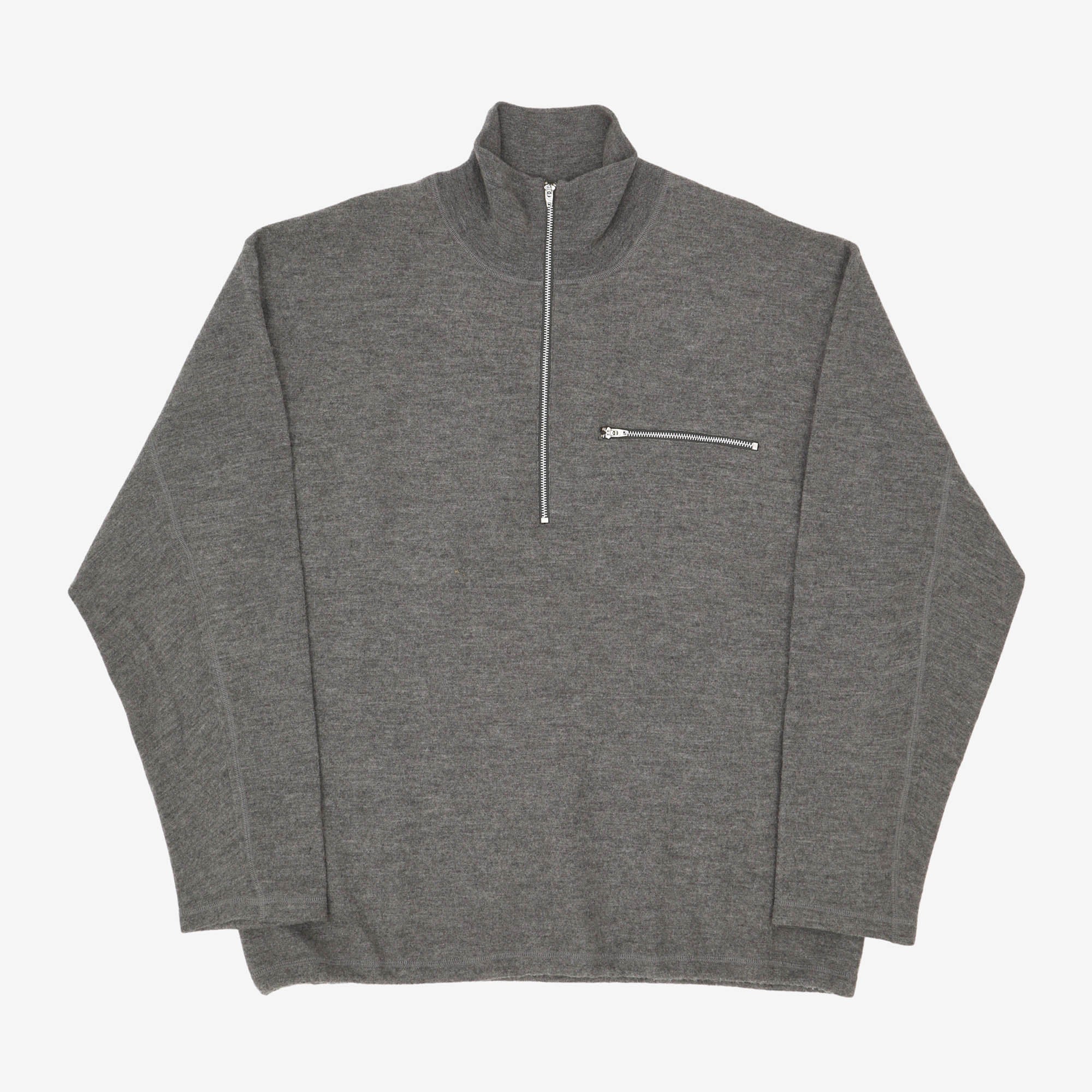 Milled Merino Half Zip Pullover