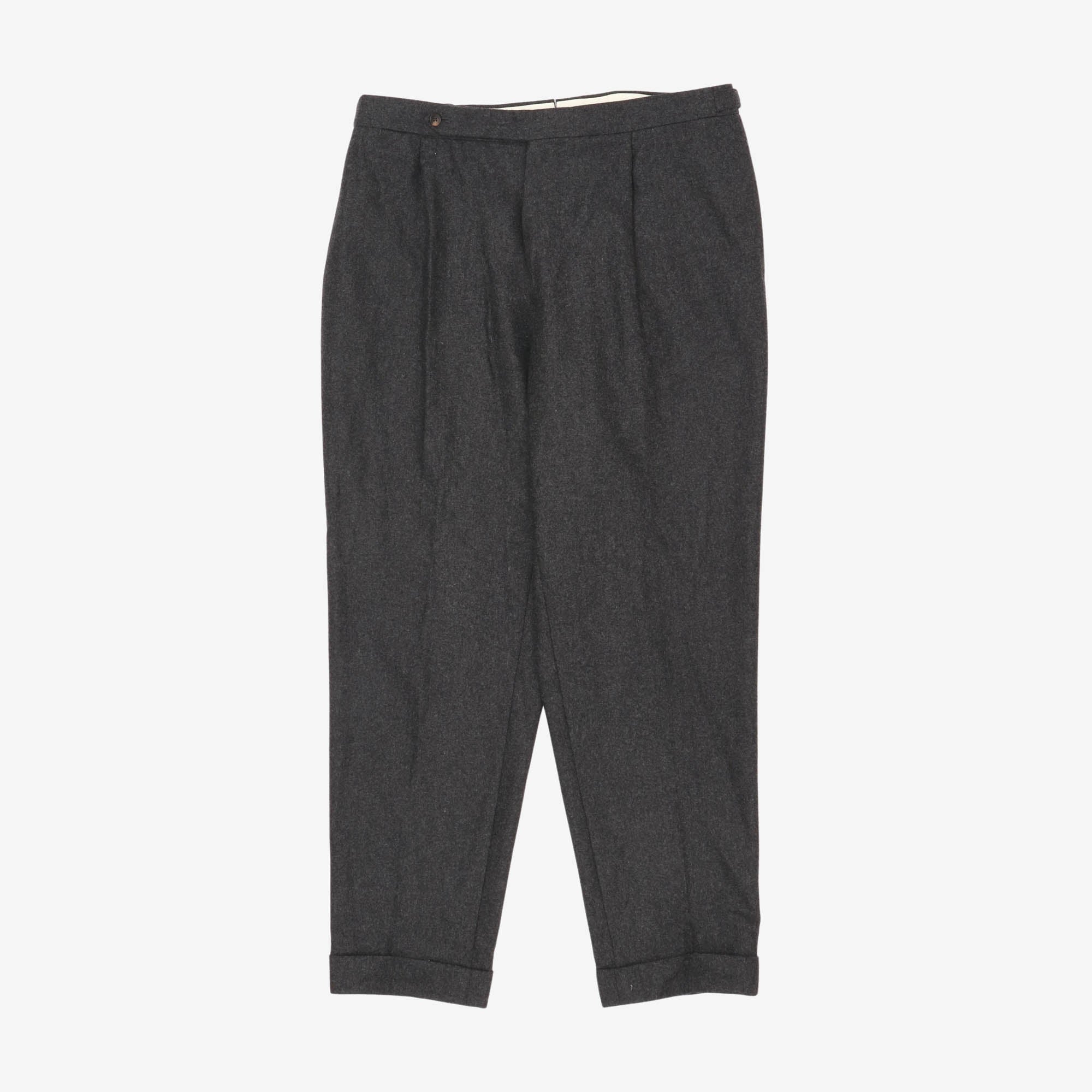Wool Pleated Trousers (38W X 31L)