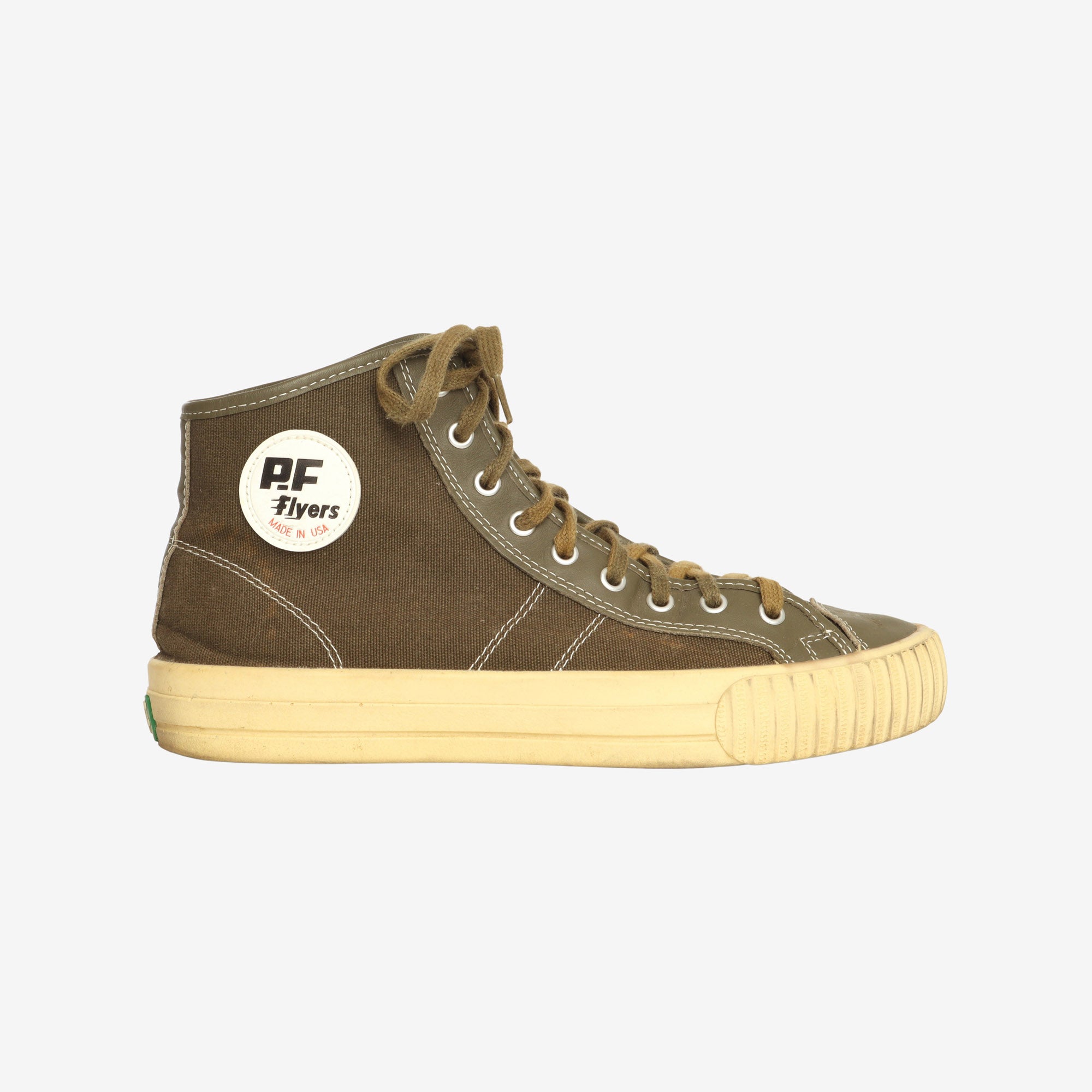 Hi Top Leather Canvas Sneakers