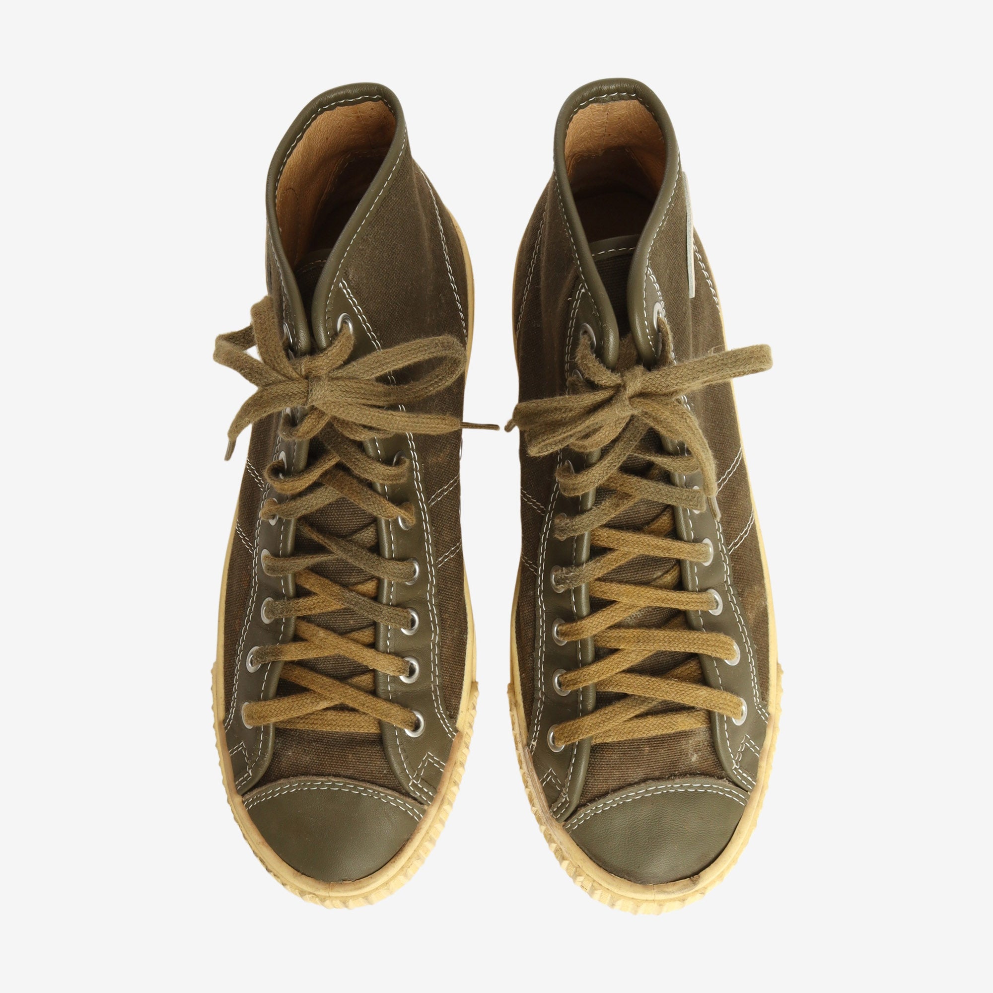 Hi Top Leather Canvas Sneakers