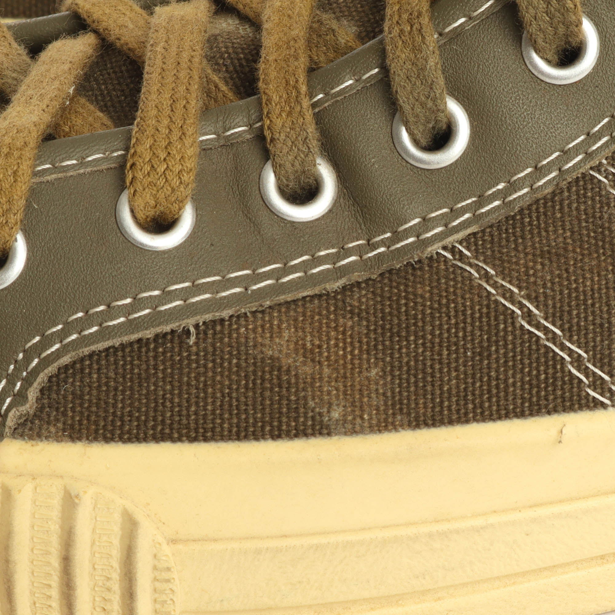 Hi Top Leather Canvas Sneakers