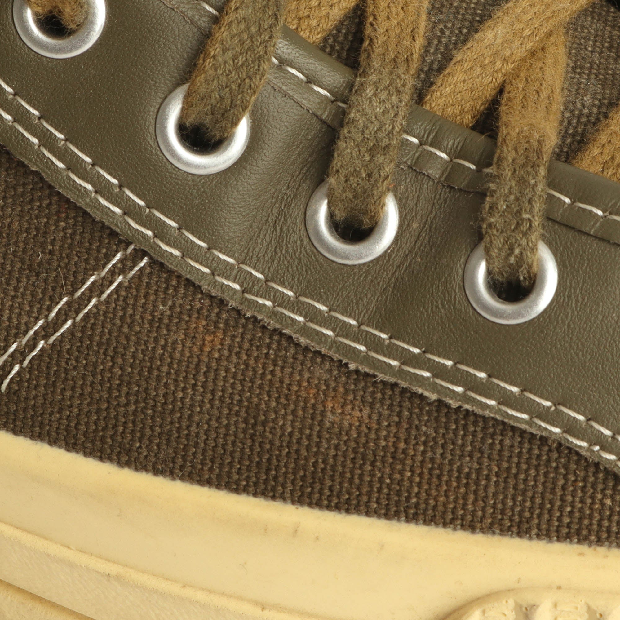 Hi Top Leather Canvas Sneakers